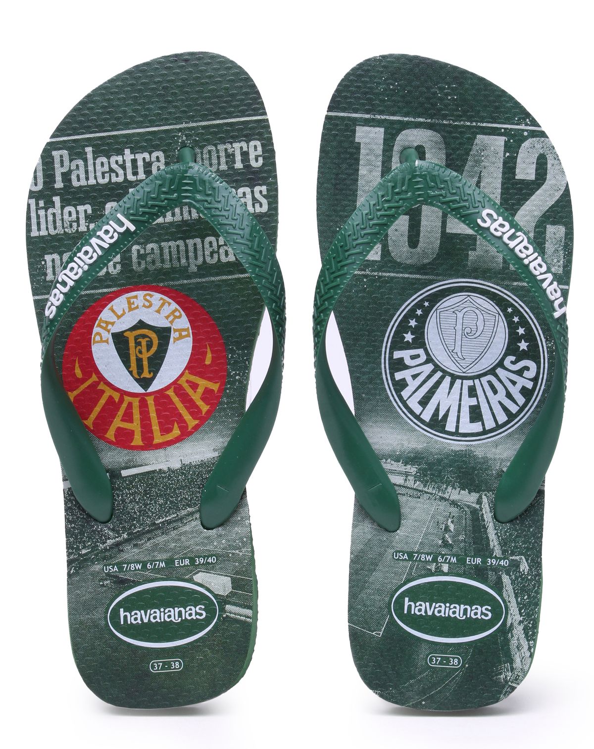 Chinelo Havaianas Top Times Palmeiras verde - 37/8