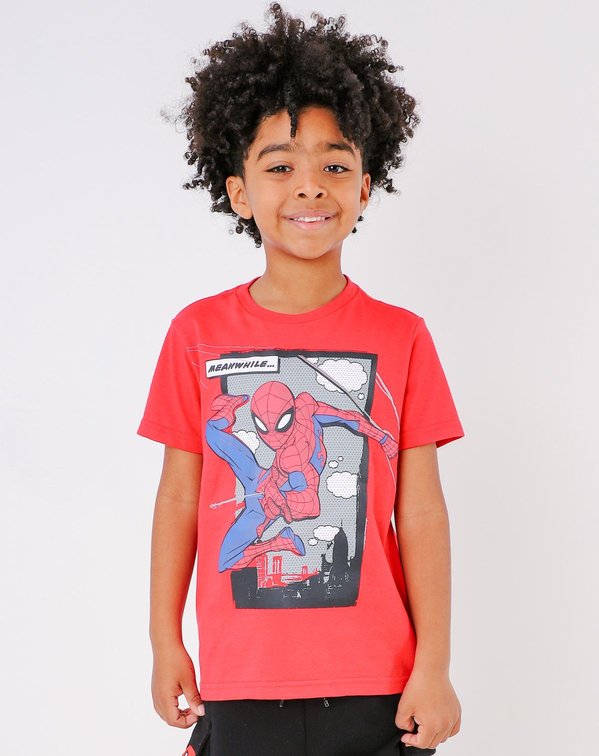 Camiseta Infantil Menino Manga Curta Spider Man - Tam. 4 A 8 Anos vermelho - 4