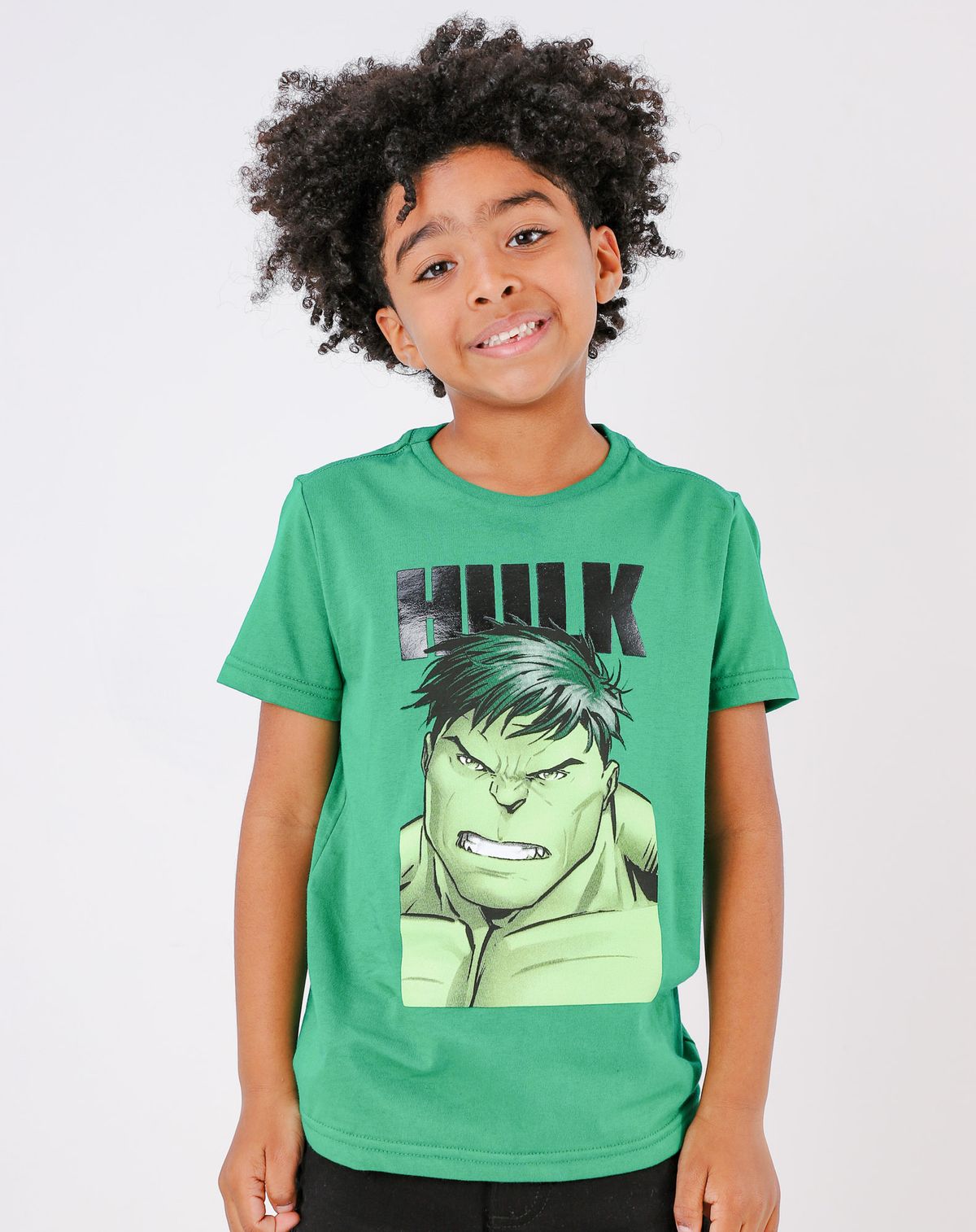 Camiseta Infantil Menino Estampa Hulk - Tam. 4 a 10 Anos verde - 6