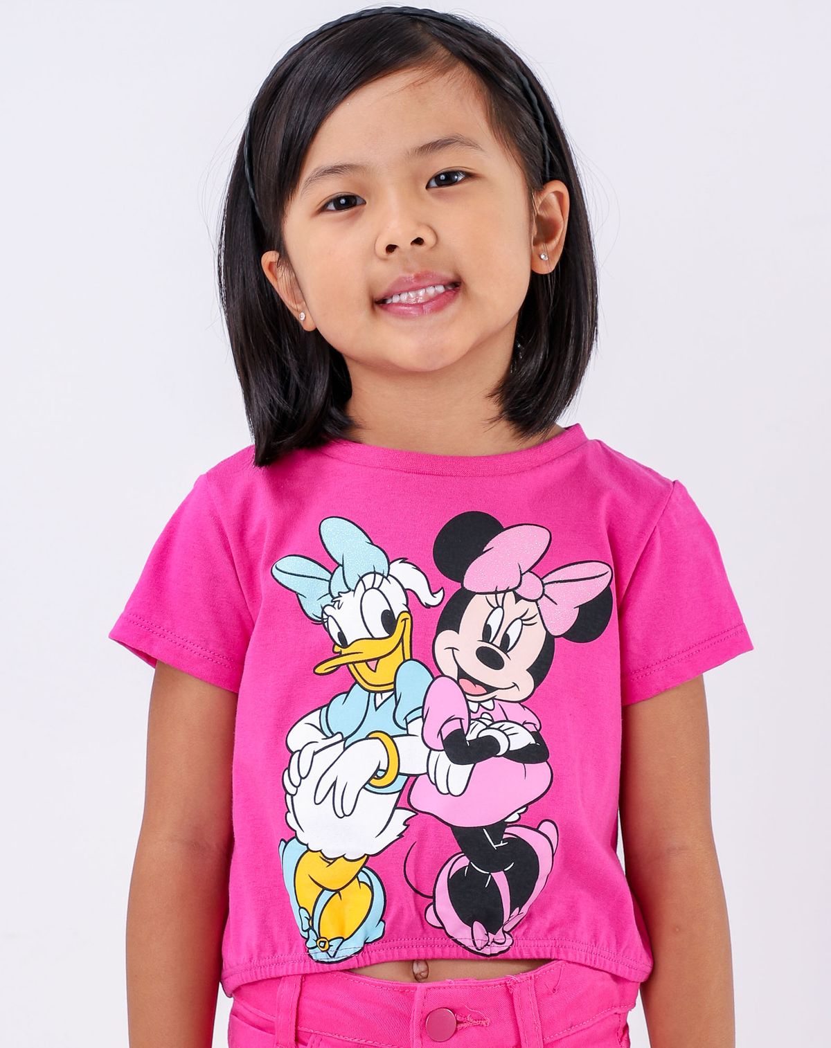 Camiseta Infantil Menina Minnie & Margarida - Tam. 4 A 10 Anos pink - 4