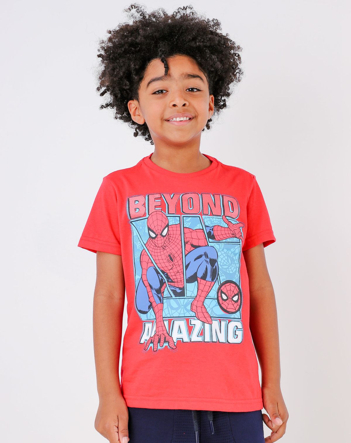 Camiseta Infantil Menino Manga Curta Homem Aranha - Tam. 4 A 8 Anos vermelho - 6