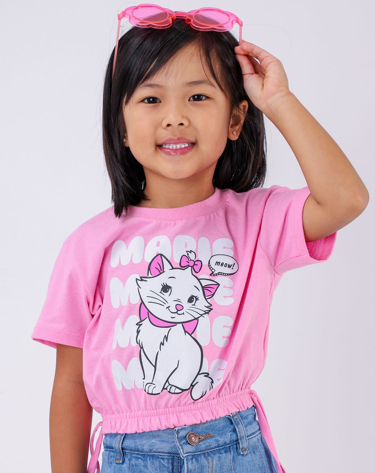 Camiseta  Infantil Menina Barra Franzida Marie - Tam. 4 A 10 Anos rosa - 4