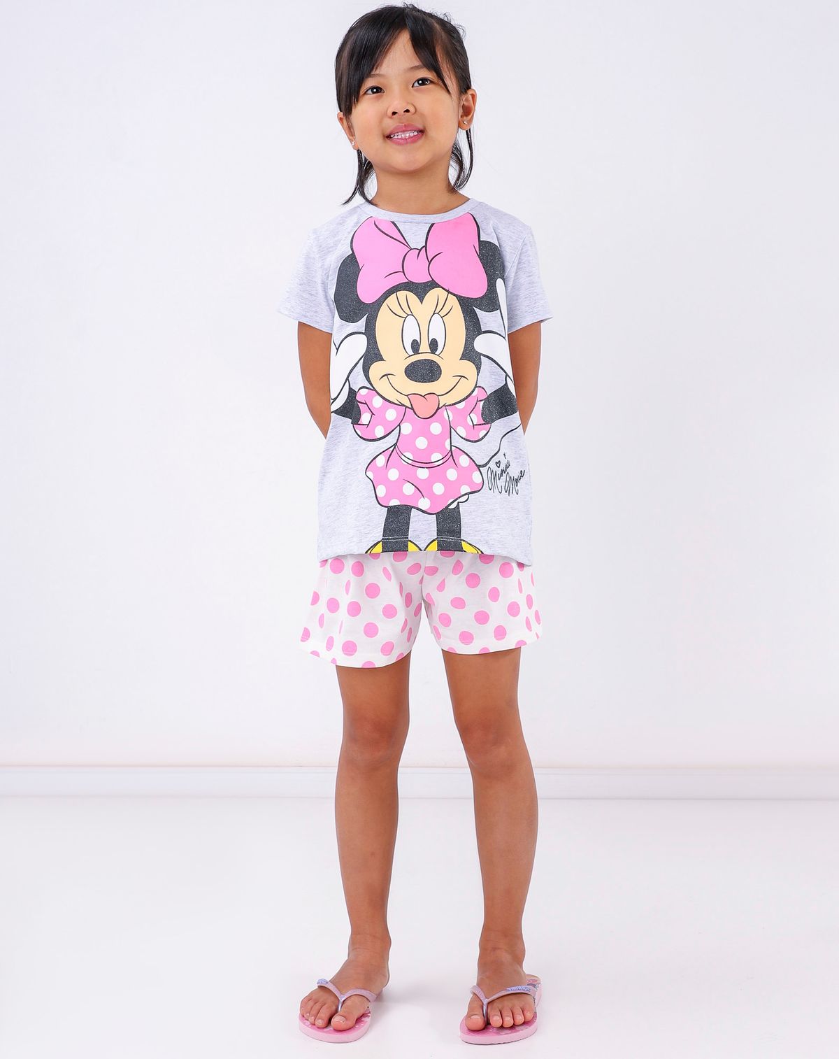 Pijama Curto Infantil Menina Minnie Mouse - Tam. 4 a 10 Anos mescla - 4