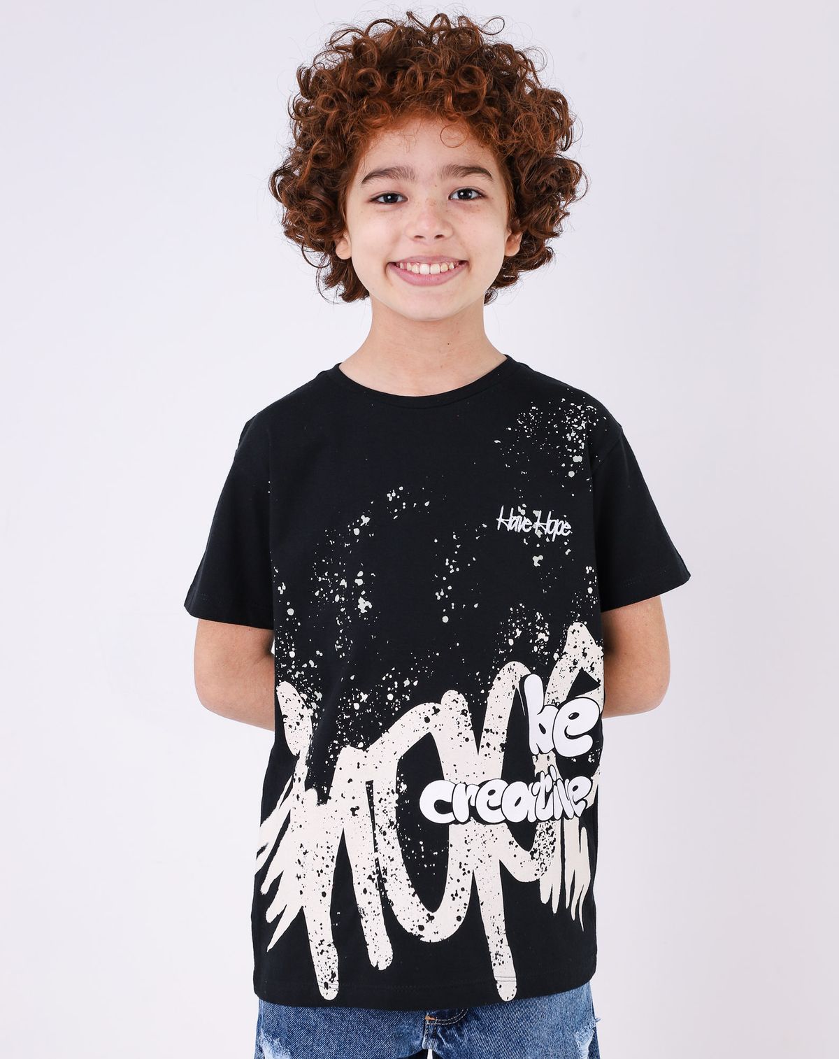 Camiseta Juvenil Menino Estampa Grafite preto - 10