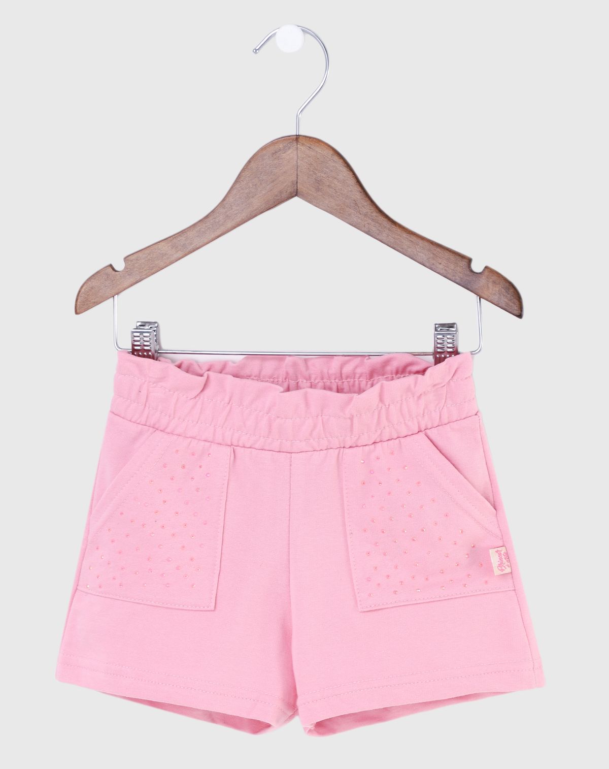 Short Infantil Menina Com Strass - Tam. 4 A 10 Anos rosa - 10