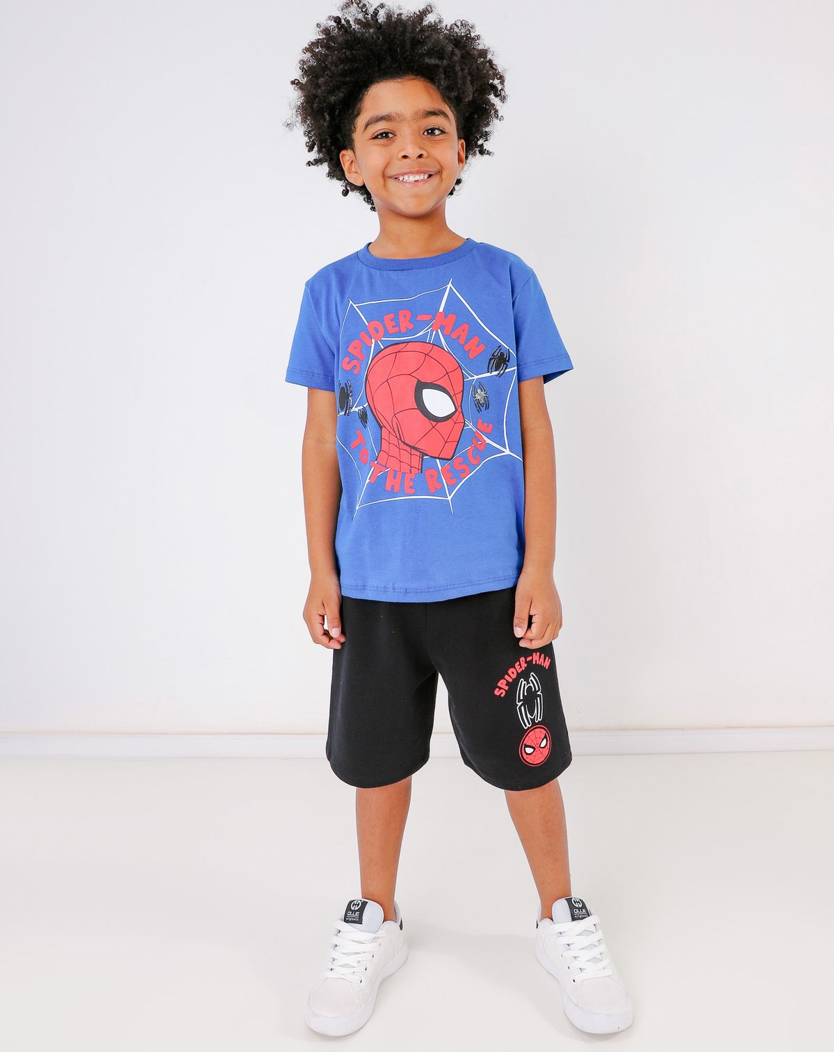 Conjunto Curto Infantil Menino Estampa Homem Aranha - Tam. 4 a 10 Anos royal - 8