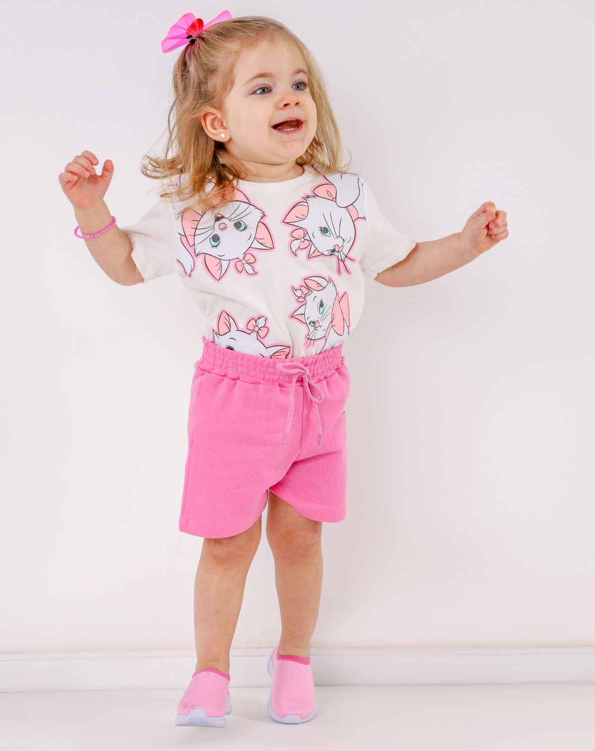 Conjunto Infantil Menina Com Short Marie- Tam. 1 A 3 Anos off white - 2