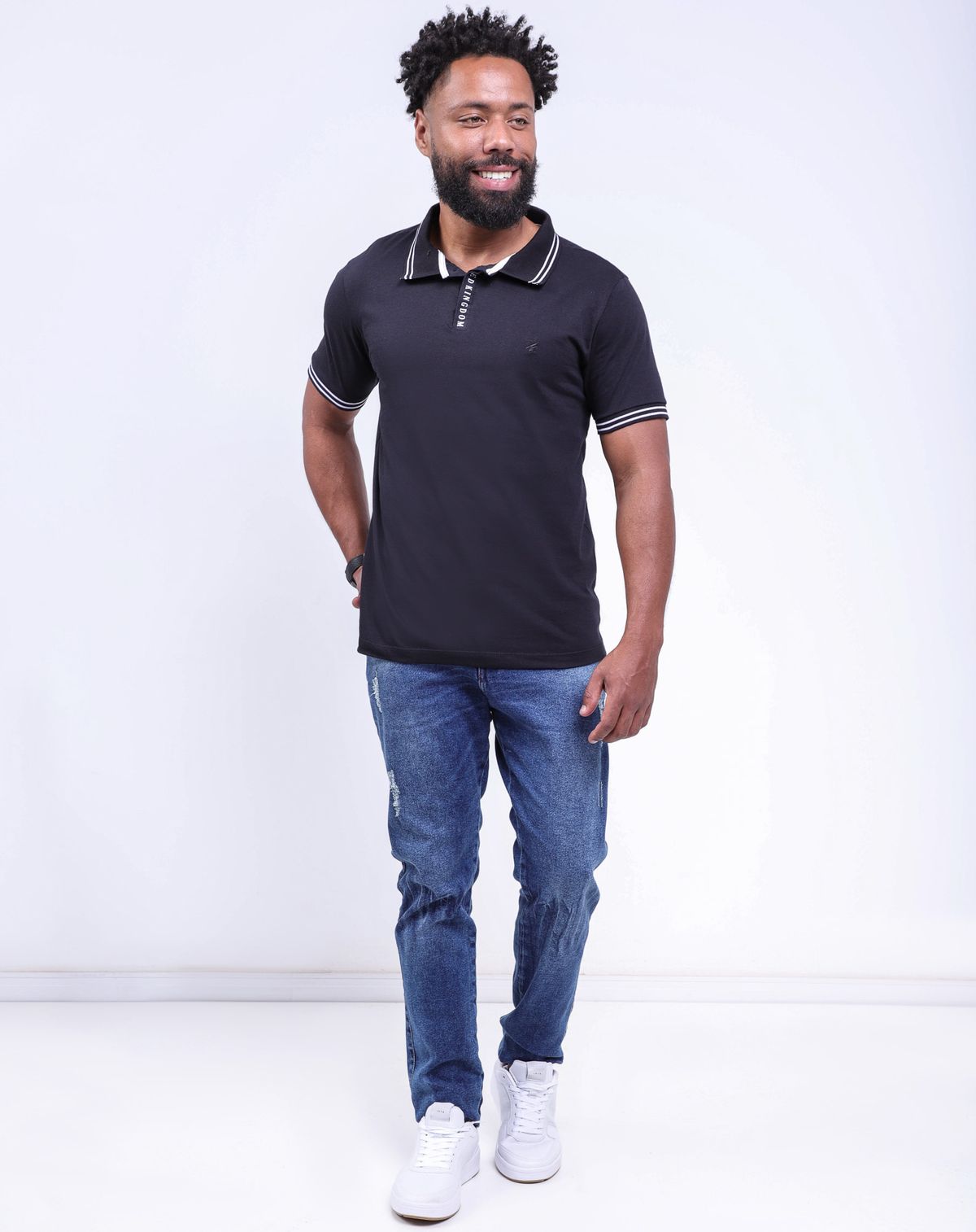 Calça Jeans Masculina Skinny Com Puídos jeans - 40