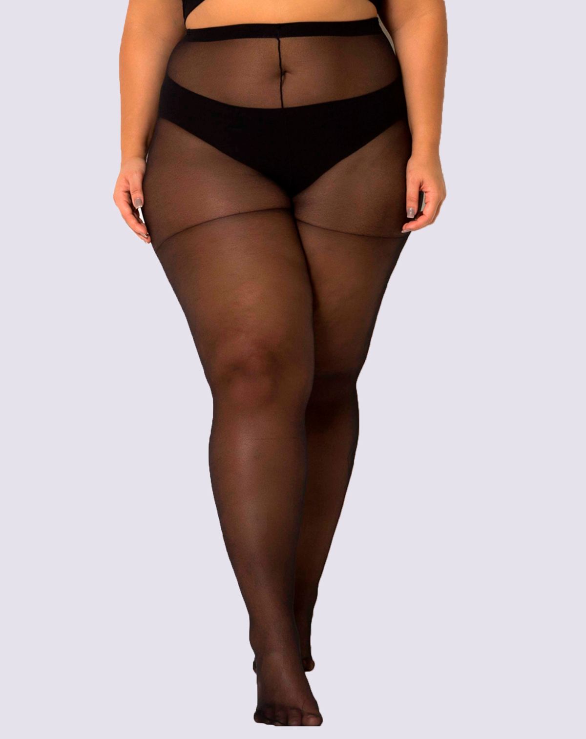 Meia Calça Plus Size Feminina Fio 15 Denier Trifil preto - g2