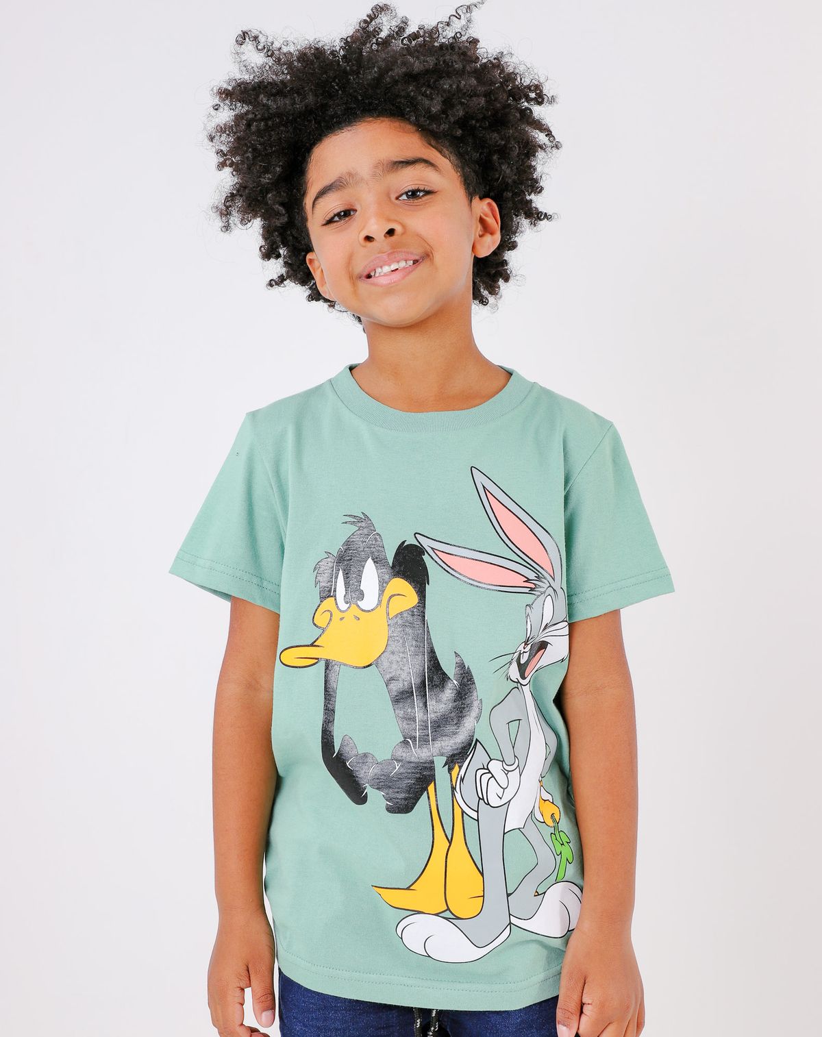 Camiseta Infantil Menino Looney Tunes Friends - Tam. 4 a 10 Anos verde - 4