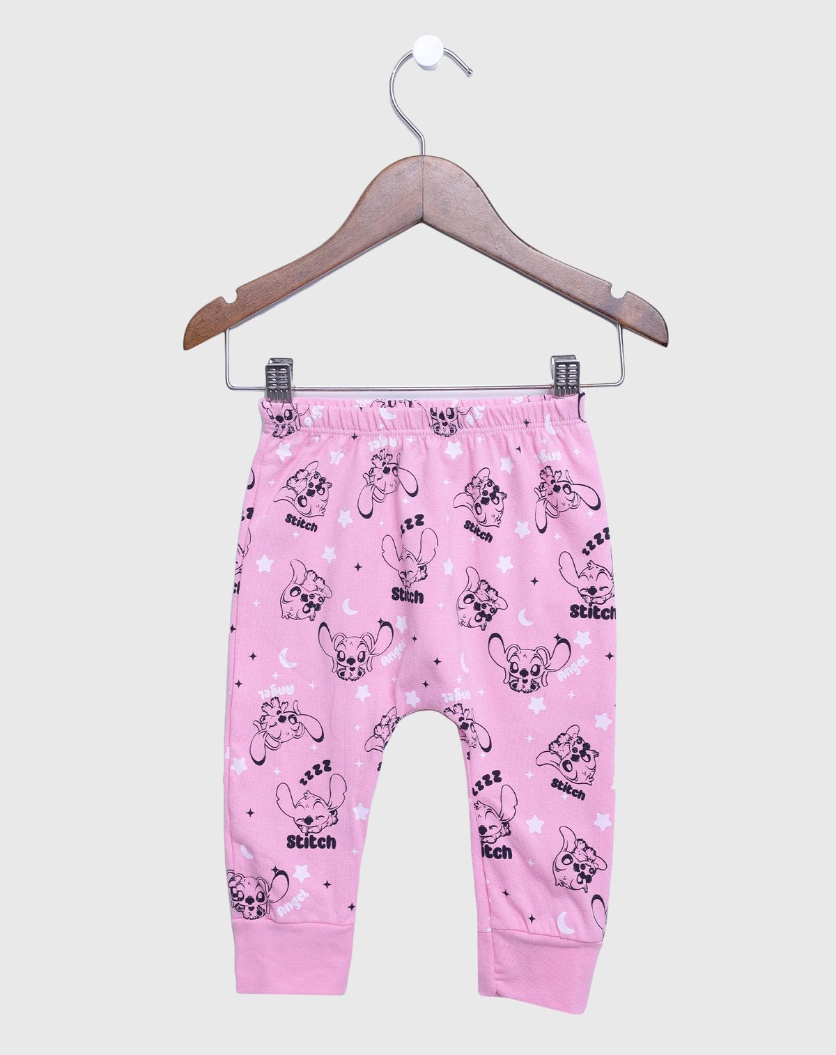 Calça Saruel Bebê Menina Stitch rosa - p