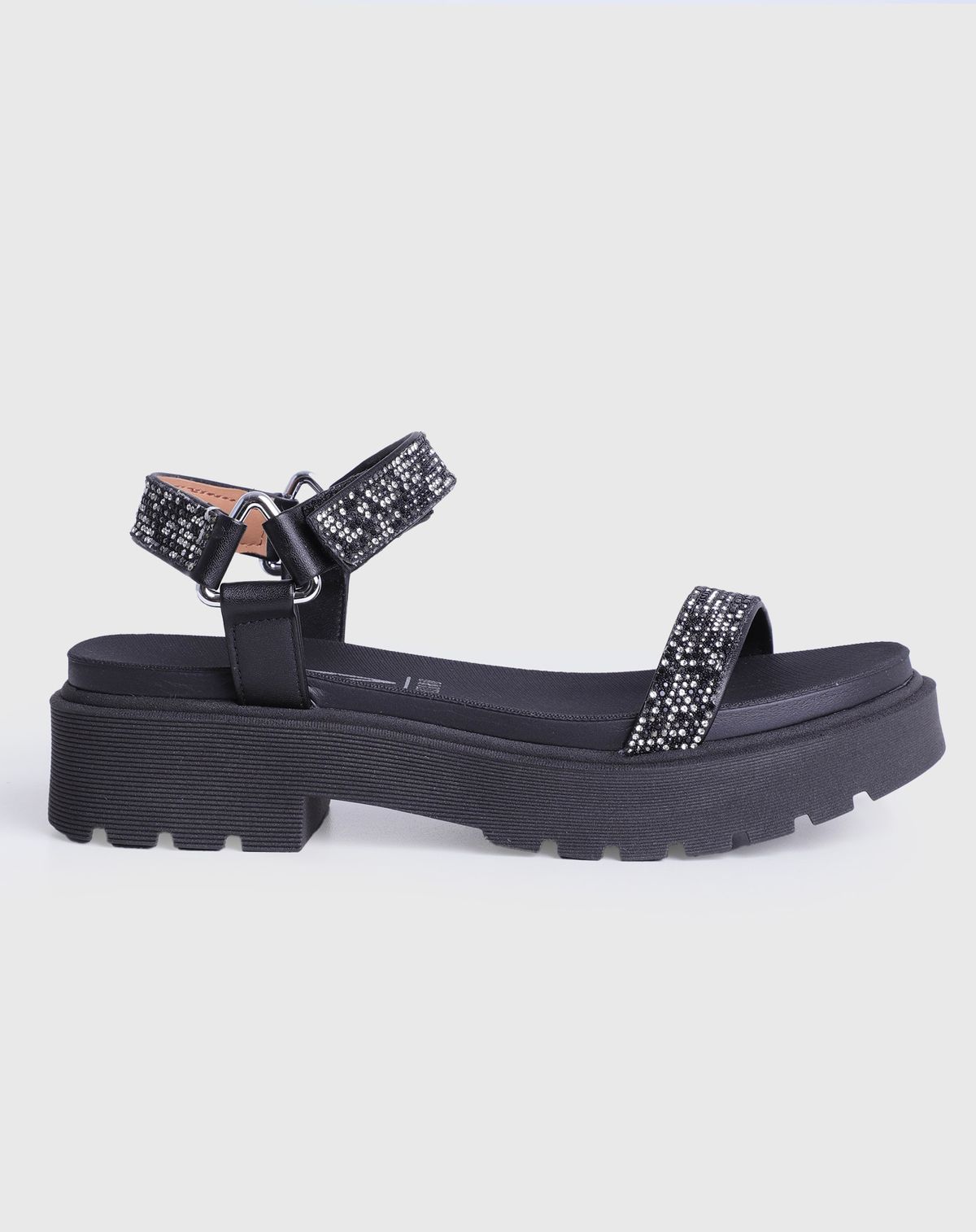 Sandália Vizzano Flatform Feminina Strass preto - 34