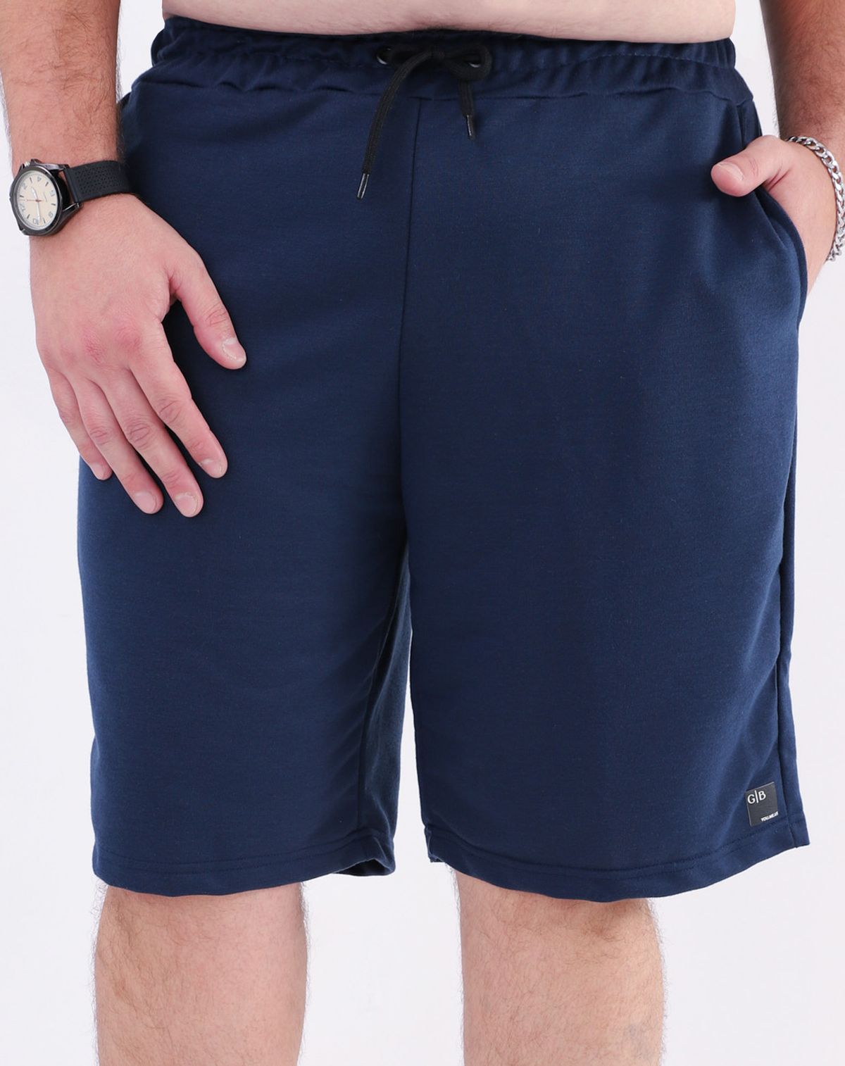 Bermuda Plus Size Moletom Masculina marinho - g1