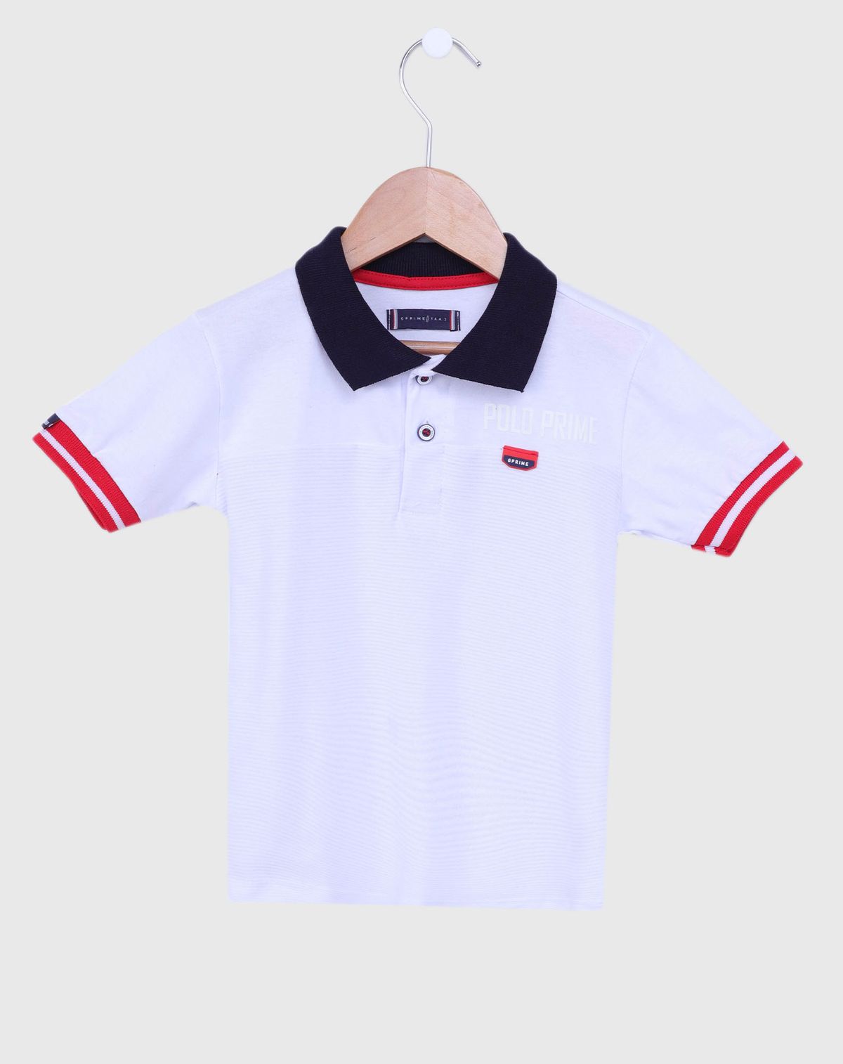 Camisa Polo Infantil Menino Polo Prime - Tam. 4 A 8 Anos branco - 4