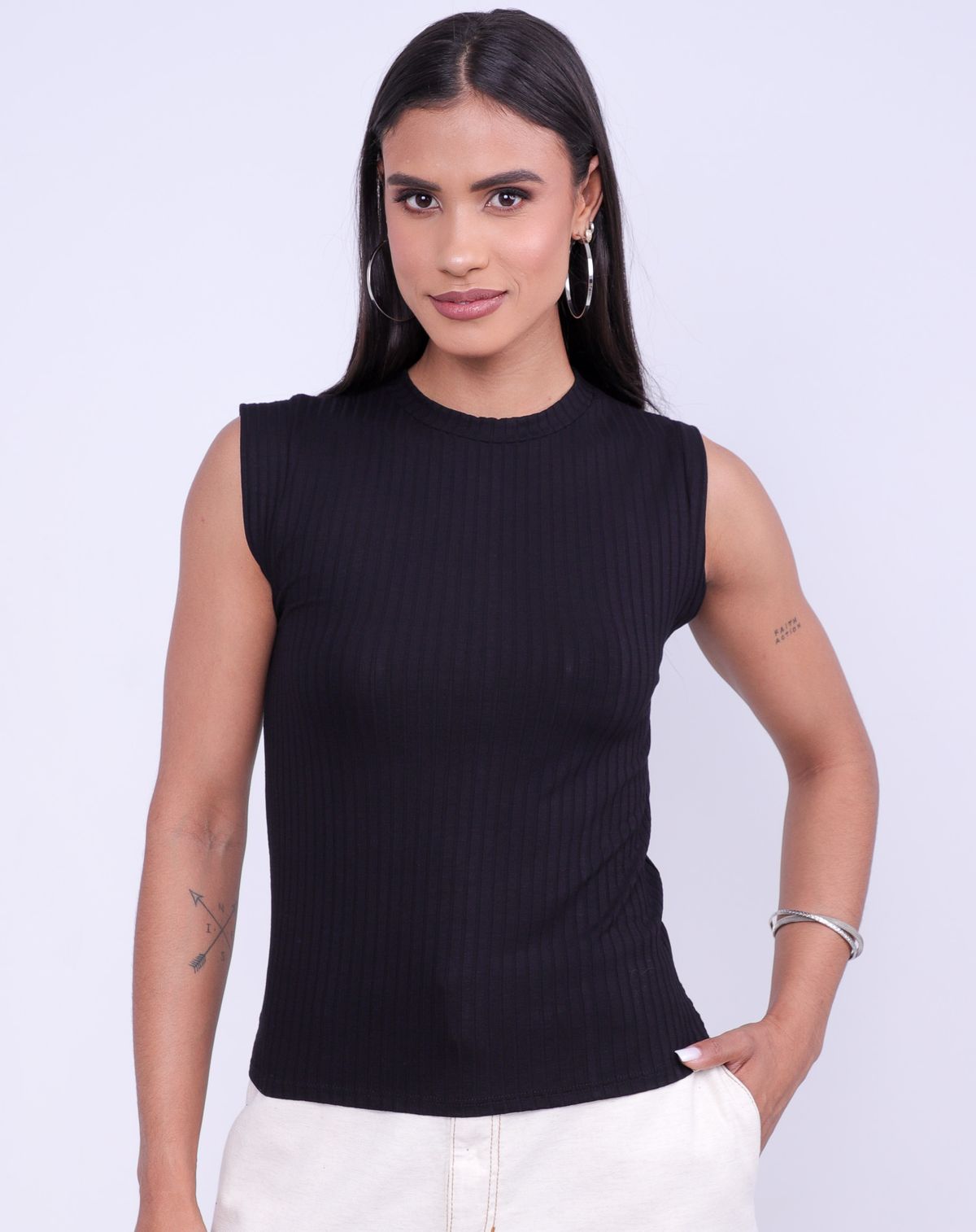 Blusa Manga Muscle Tee Feminina Canelada preto - m