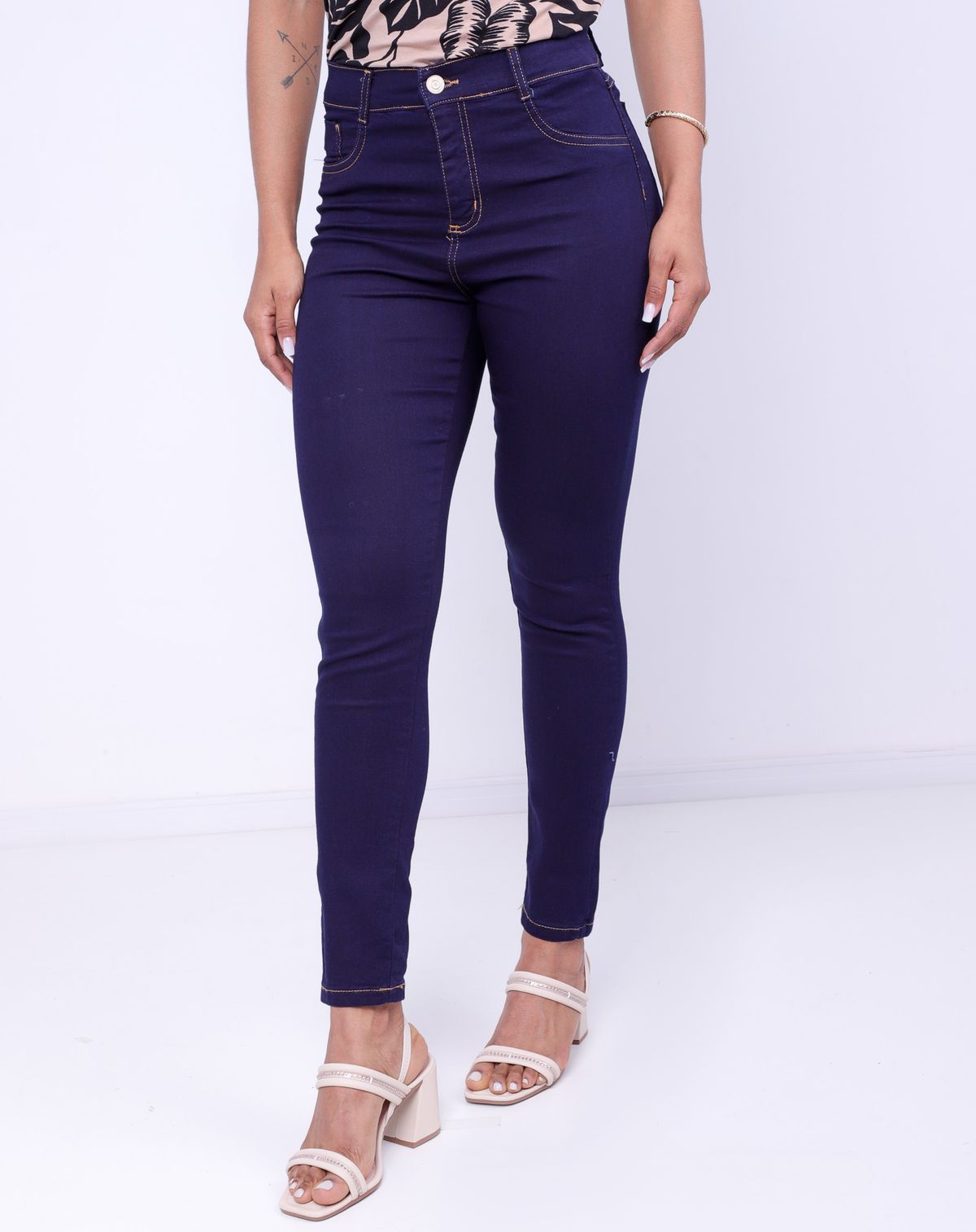 Calça Jeans Escura Feminina Sawary Skinny jeans amaciado - 36