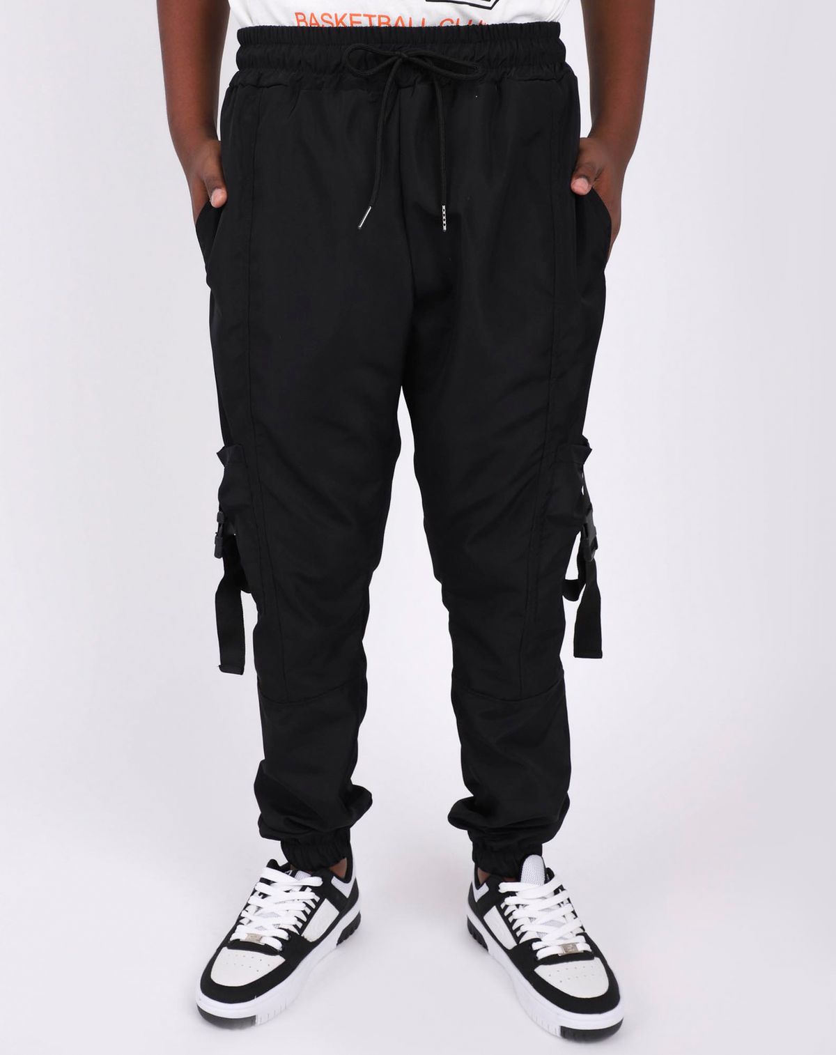 Calça Jogger Cargo Juvenil Menino Nylon preto - 14