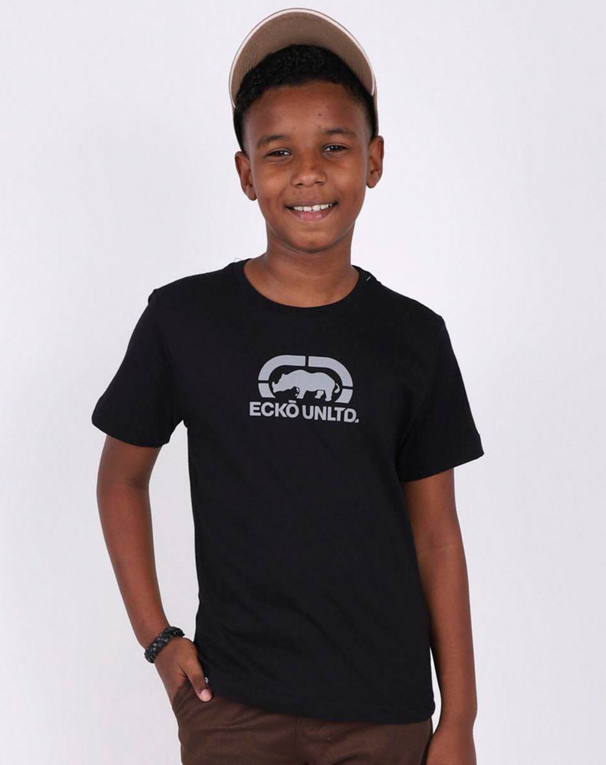 Camiseta Casual Juvenil Menino Estampa Ecko Unltd preto - 10