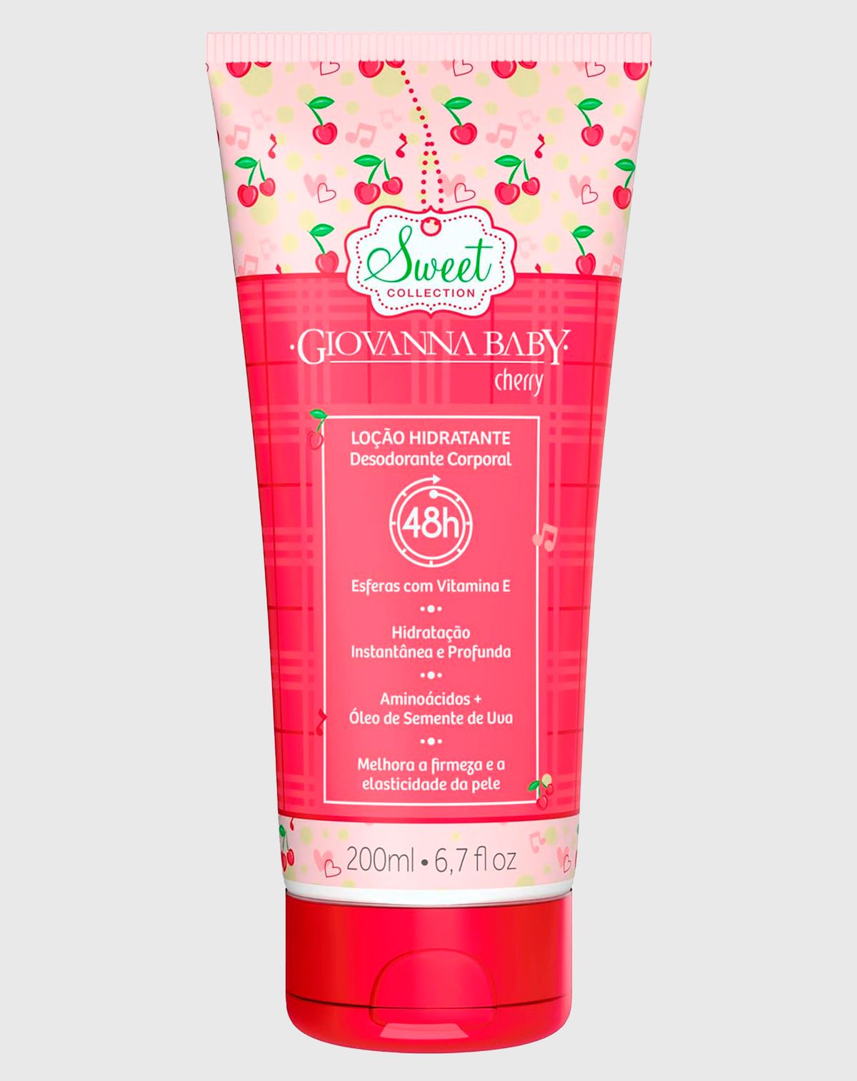 Loção Hidratante Giovanna Baby Cherry - 200ml unica - u