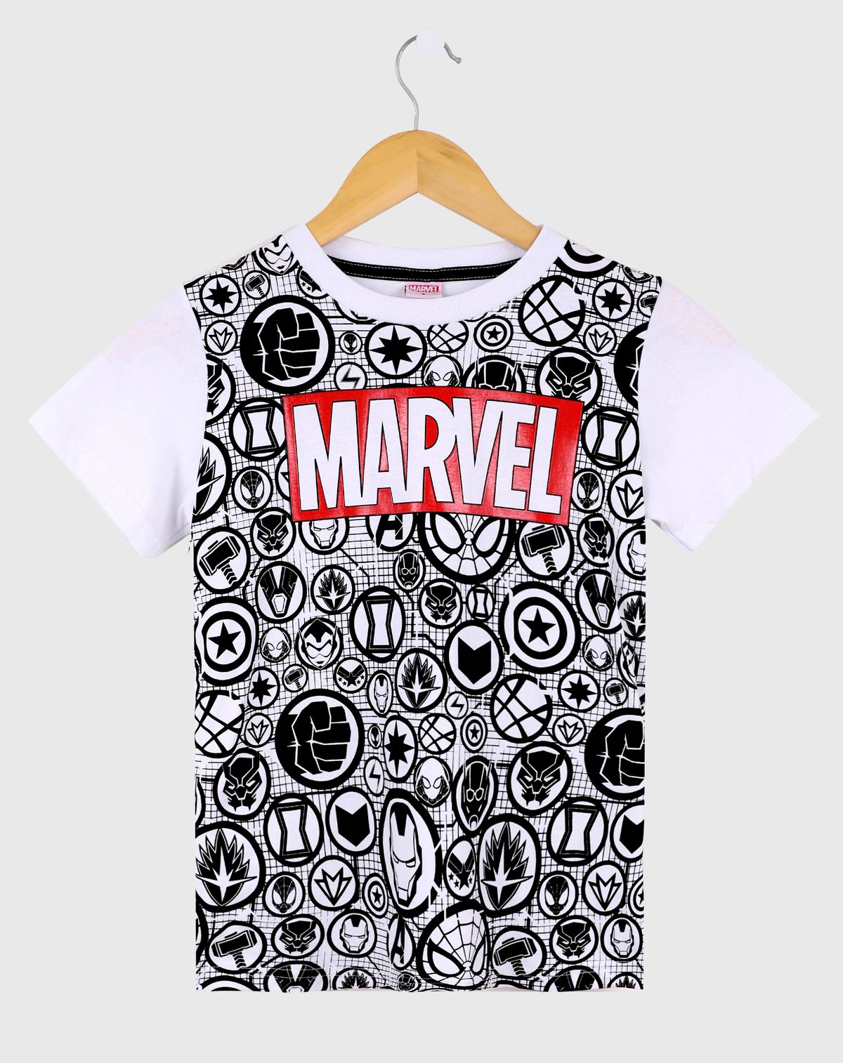 Camiseta Manga Curta Estampa Iron Man infantil Menino - Tam. 4 a 12 Anos branco - 12