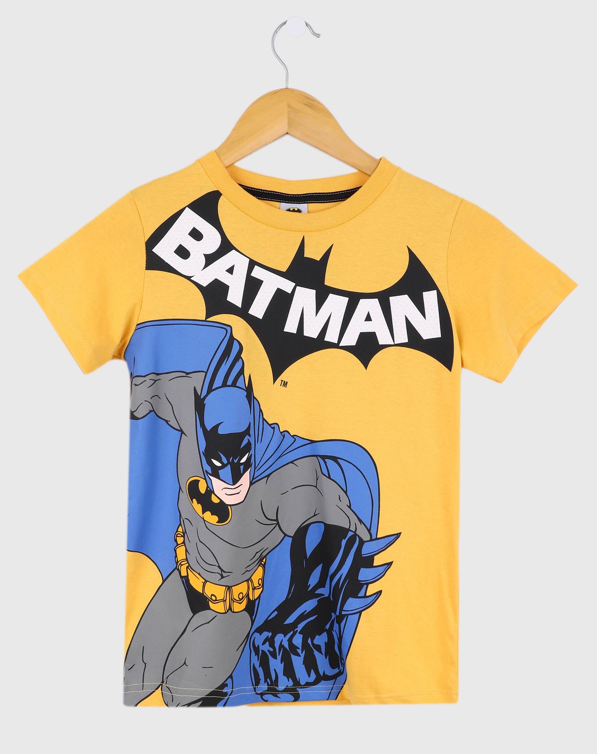 Camiseta Infantil Menino Batman  Estampada - Tam 4 a 8 amarelo - 6