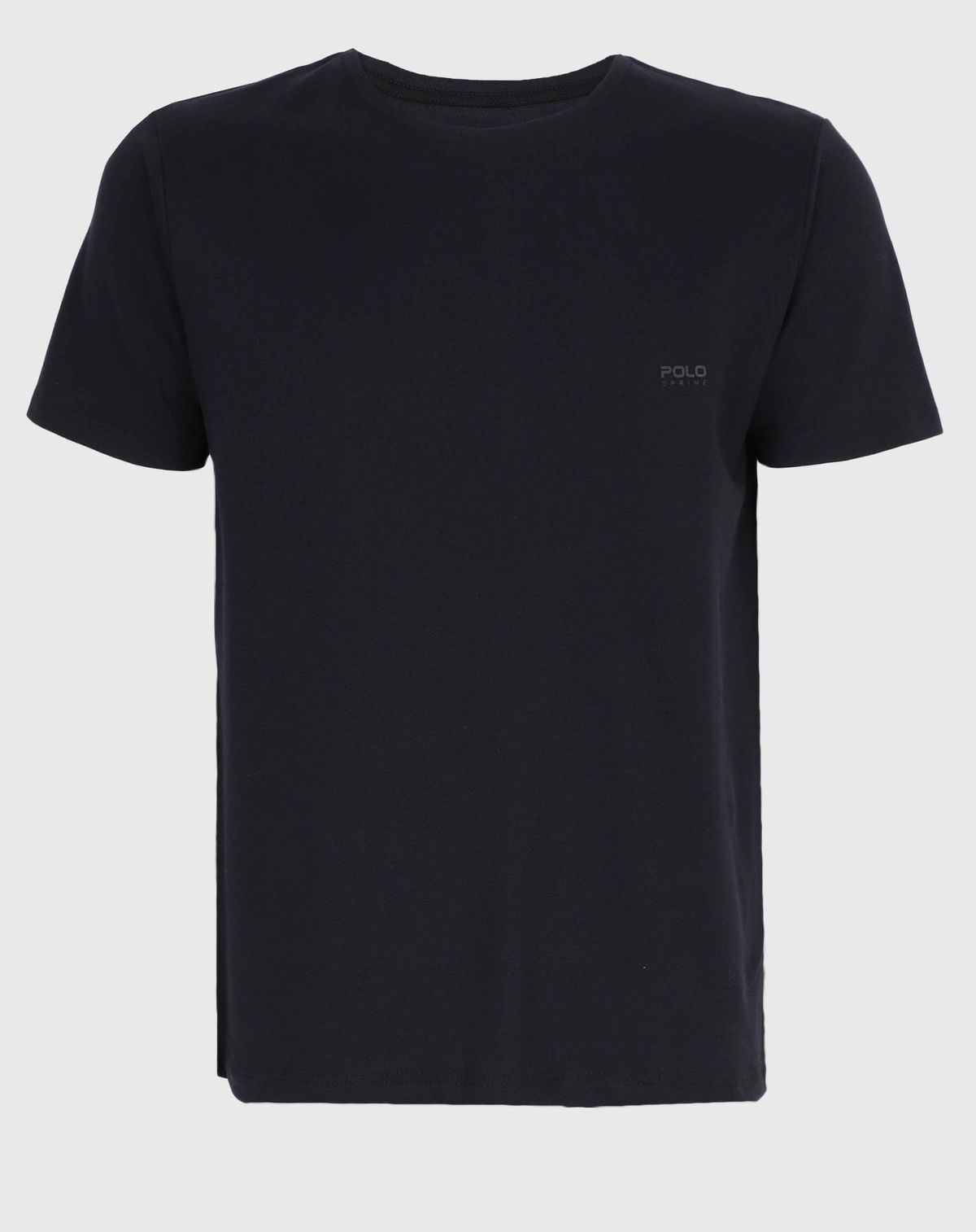 Camiseta Casual Masculina Básica preto - m