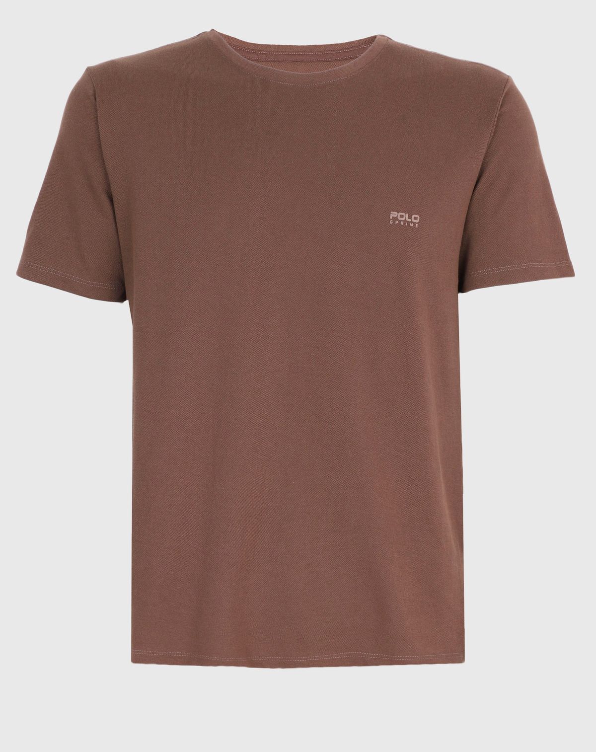 Camiseta Casual Masculina Básica marrom - p