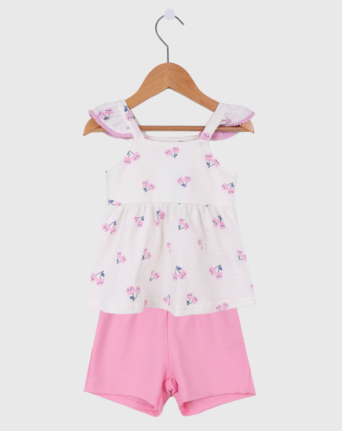 Conjunto Infantil Menina com Saia Regata Tam - 1 a 3 anos rosa - 1