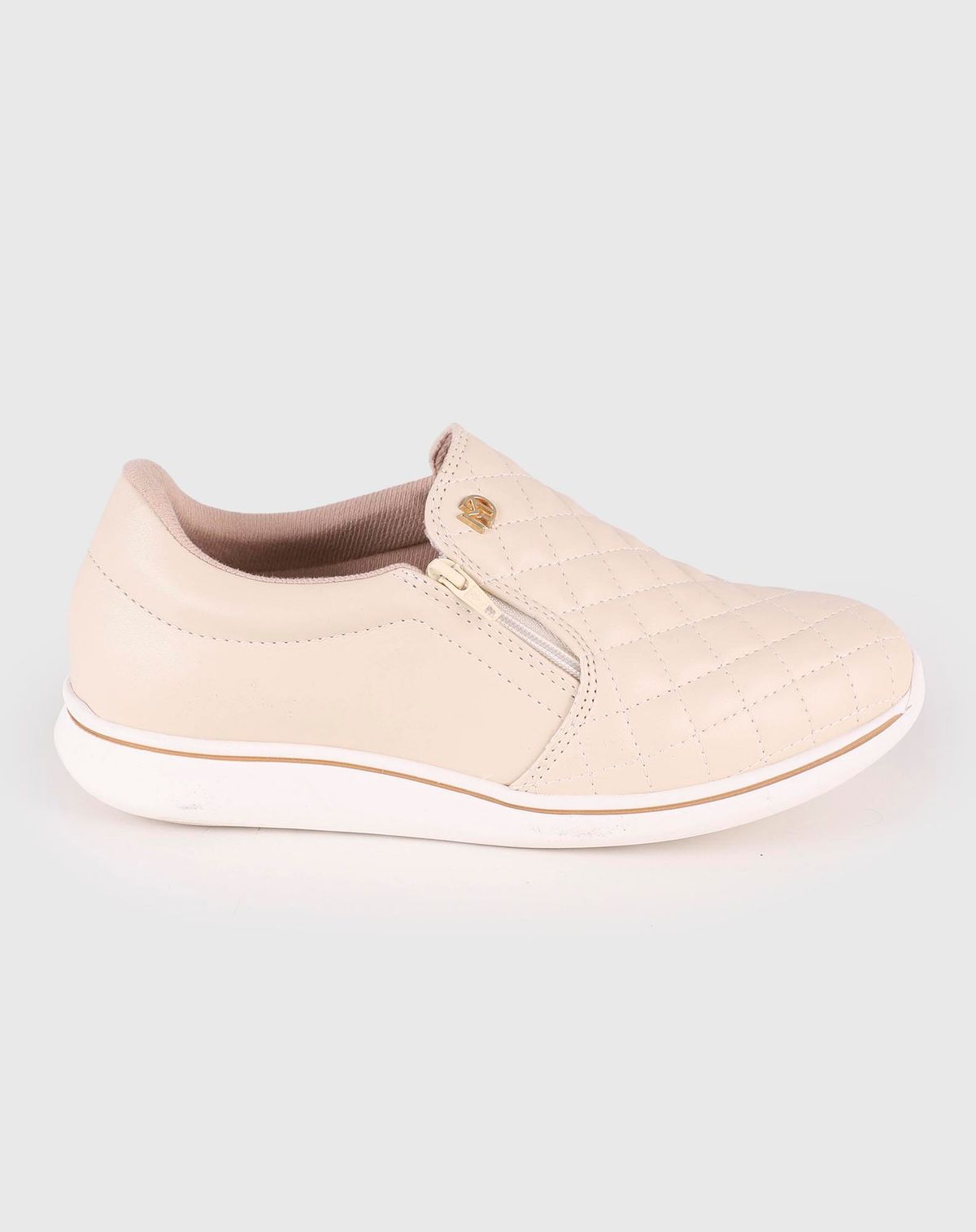 Tênis Slip On Modare Ultra Conforto Matelassê creme - 35