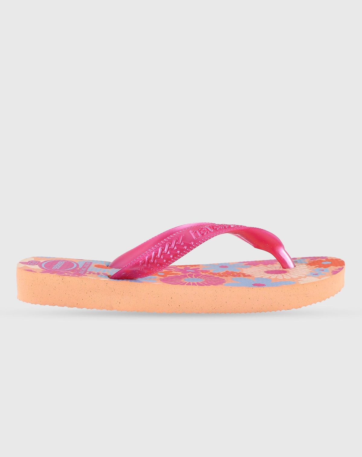 Chinelo Infantil Menina Havaianas Kids Estampa Flores rosa - 27/8