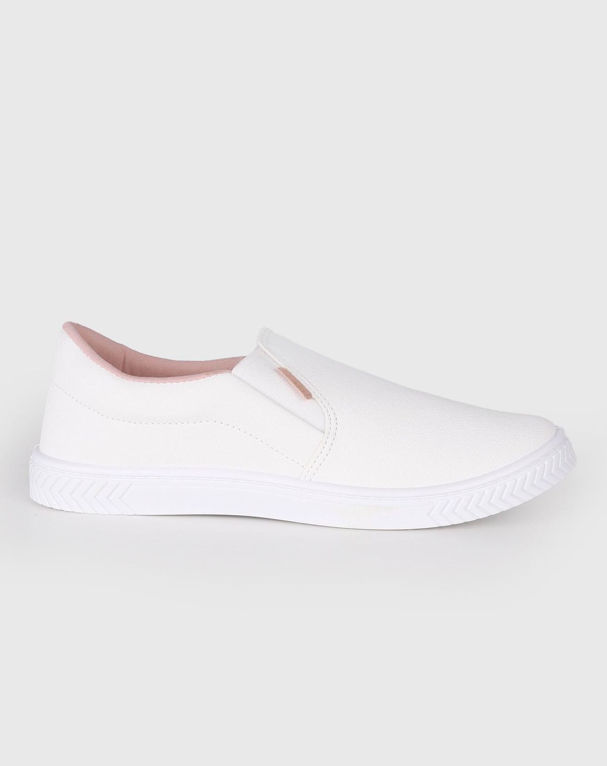 Tênis Feminino Slip On Textura Caixa Baixo branco - 35