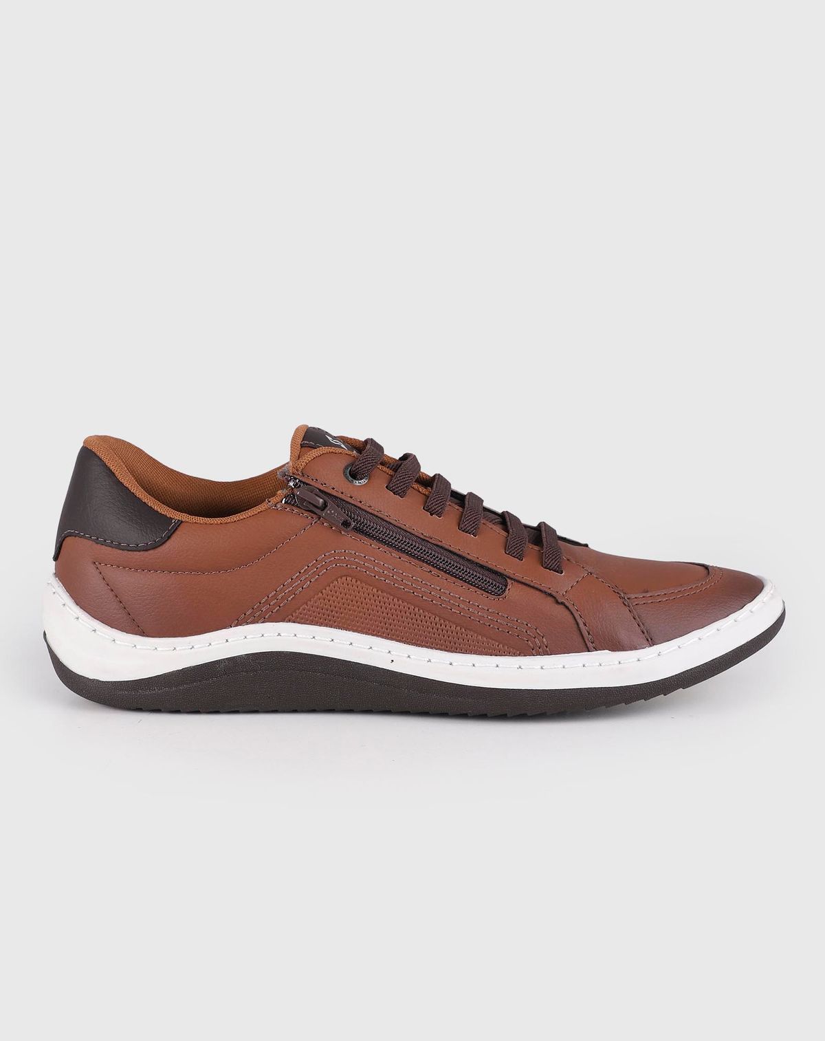 Sapatênis Casual Masculino Stir Zíper caramelo - 40