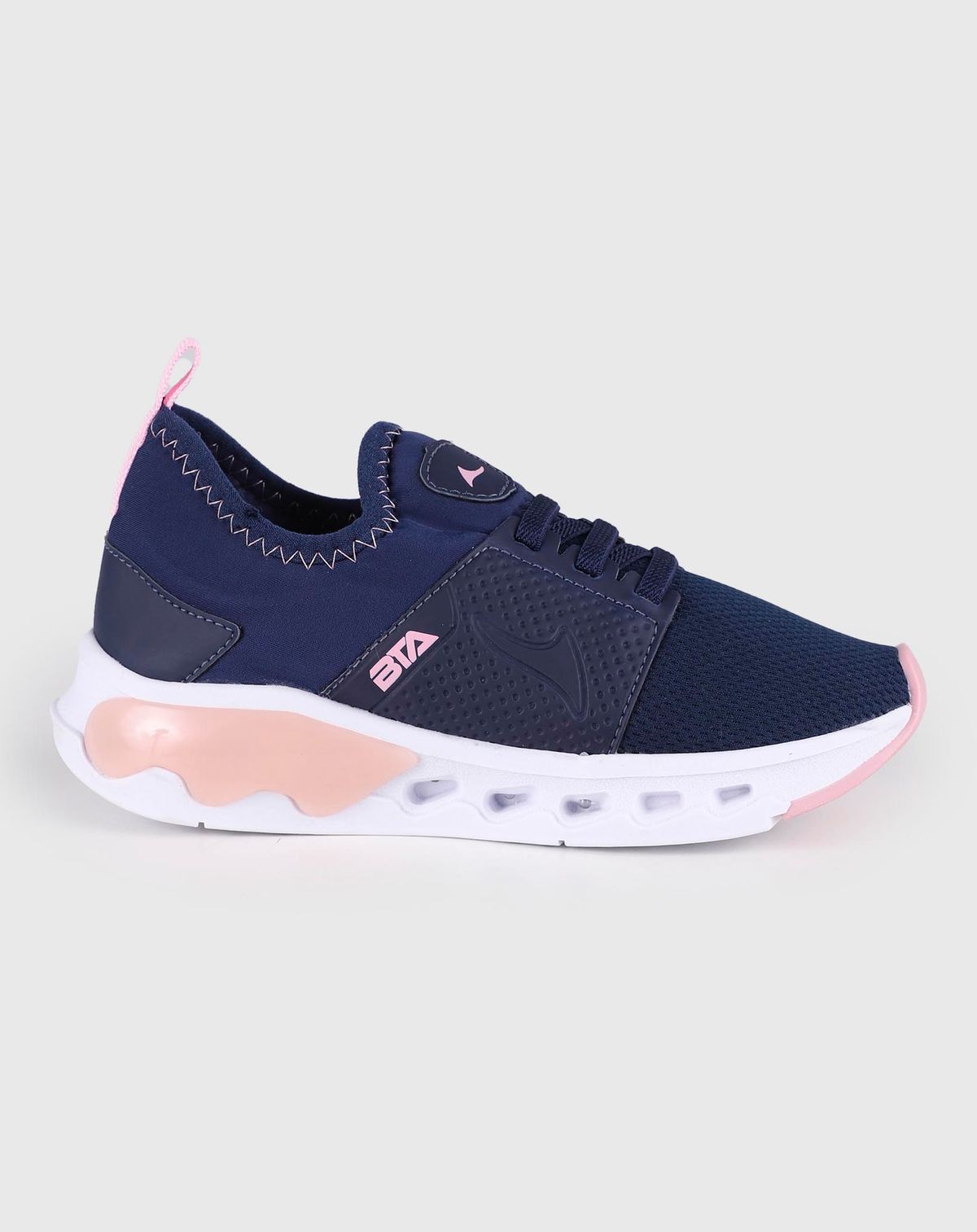 Tênis Infantil Menina com Led Street Casual marinho/rosa - 28