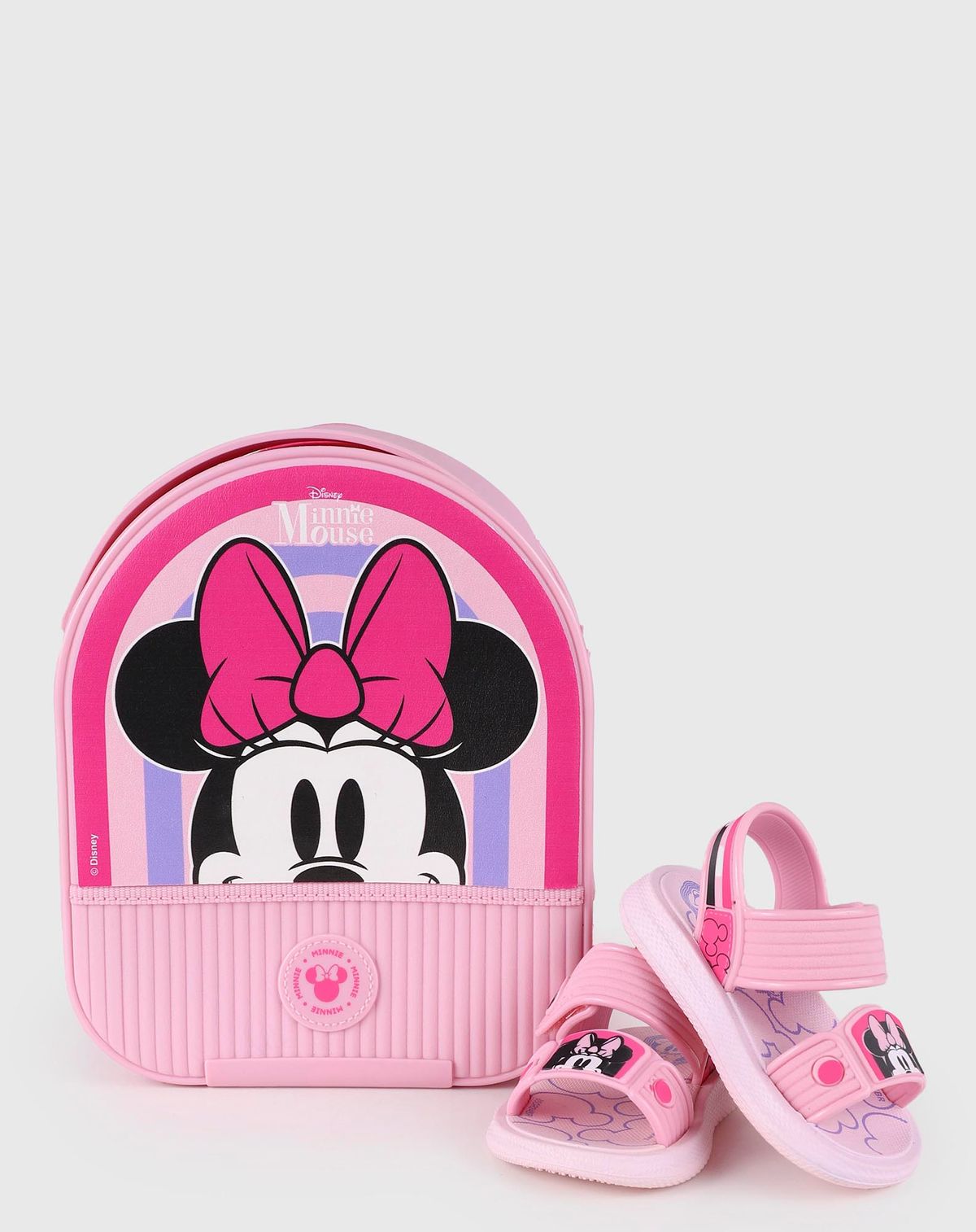 Sandália papete Minnie Infantil Menina e Mochila rosa - 17/8