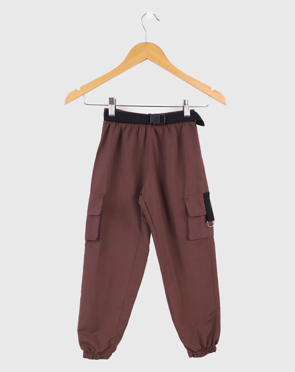 Calça Infantil Menino Jogger Cargo em Tactel - Tam 4 a 8 marrom - 4