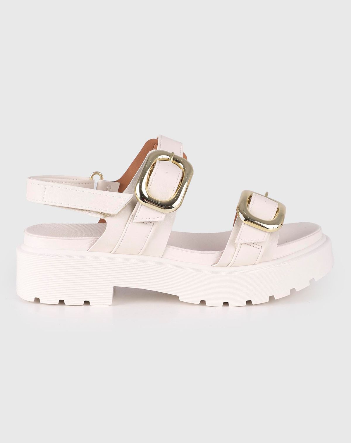 Sandália Feminina Flatform com Fivela Vizzano branco off - 34