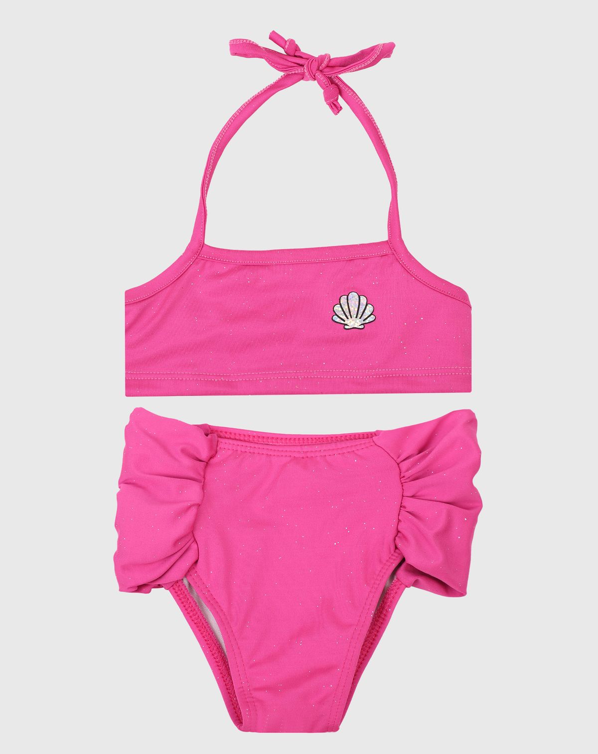 Conjunto Praia Infantil Top e Biquini pink - 1