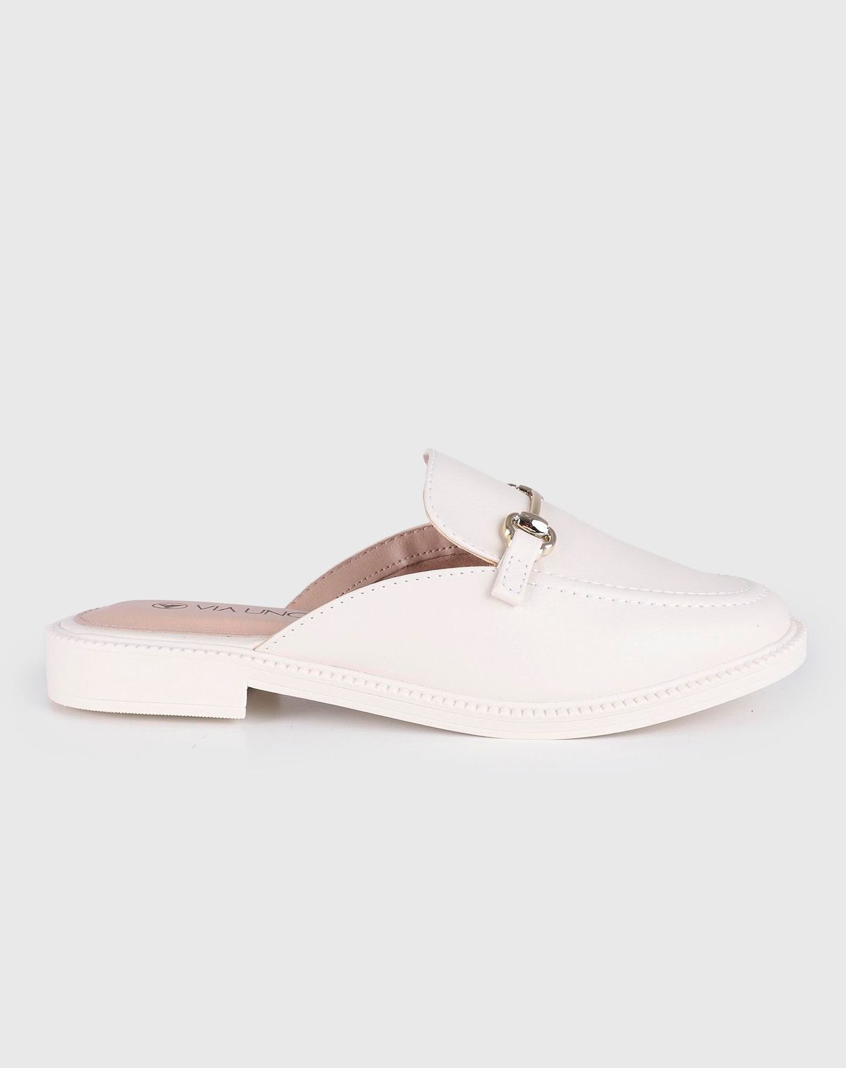 Mule Via Uno Feminino Flatform off white - 34