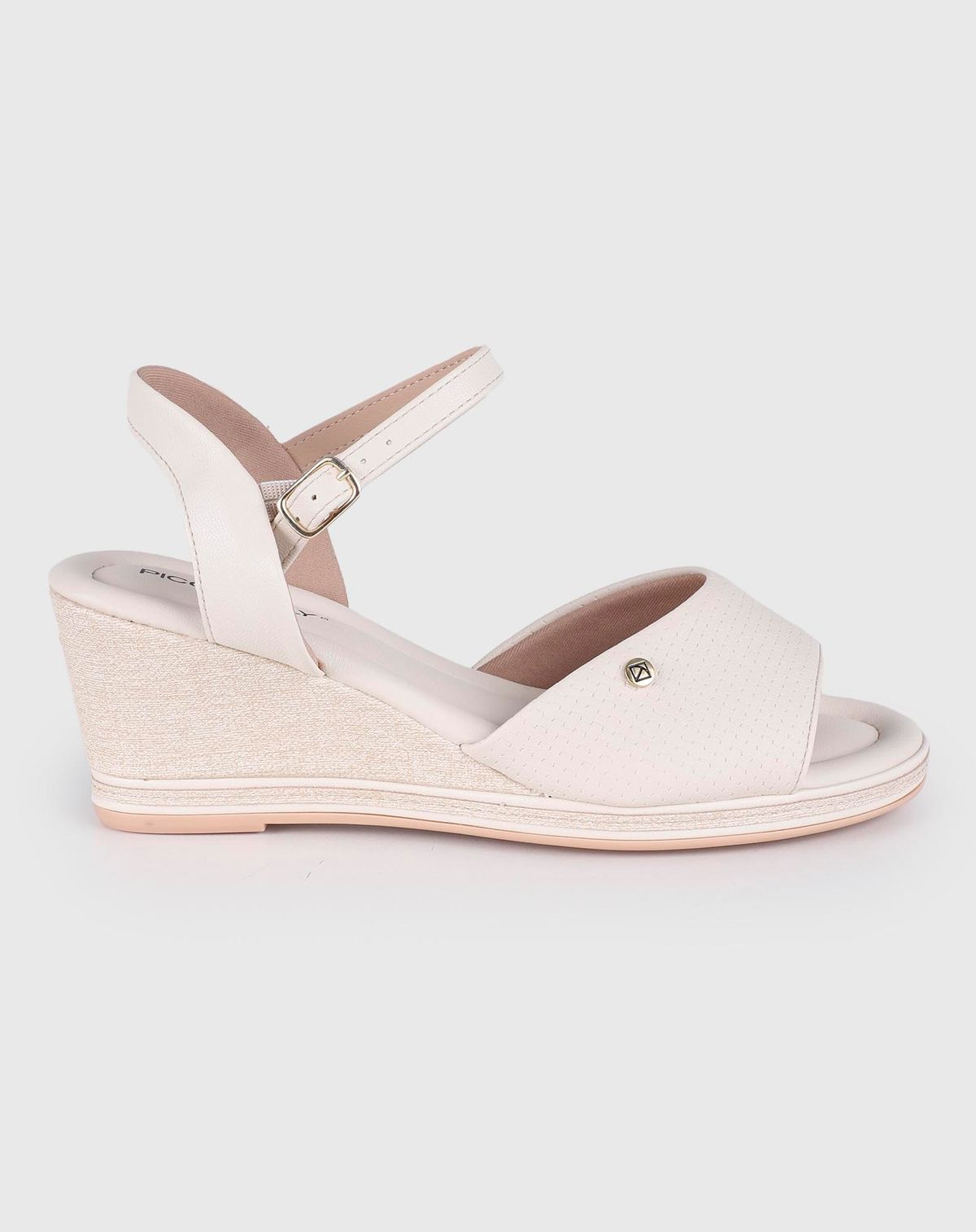 Sandália Feminina Médio Piccadilly Casual off white - 34