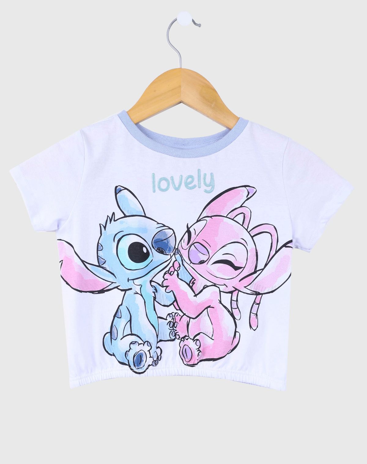 Camiseta Infantil Stitch Menina Manga Curta - Tam. 4 a 10 Anos branco - 4