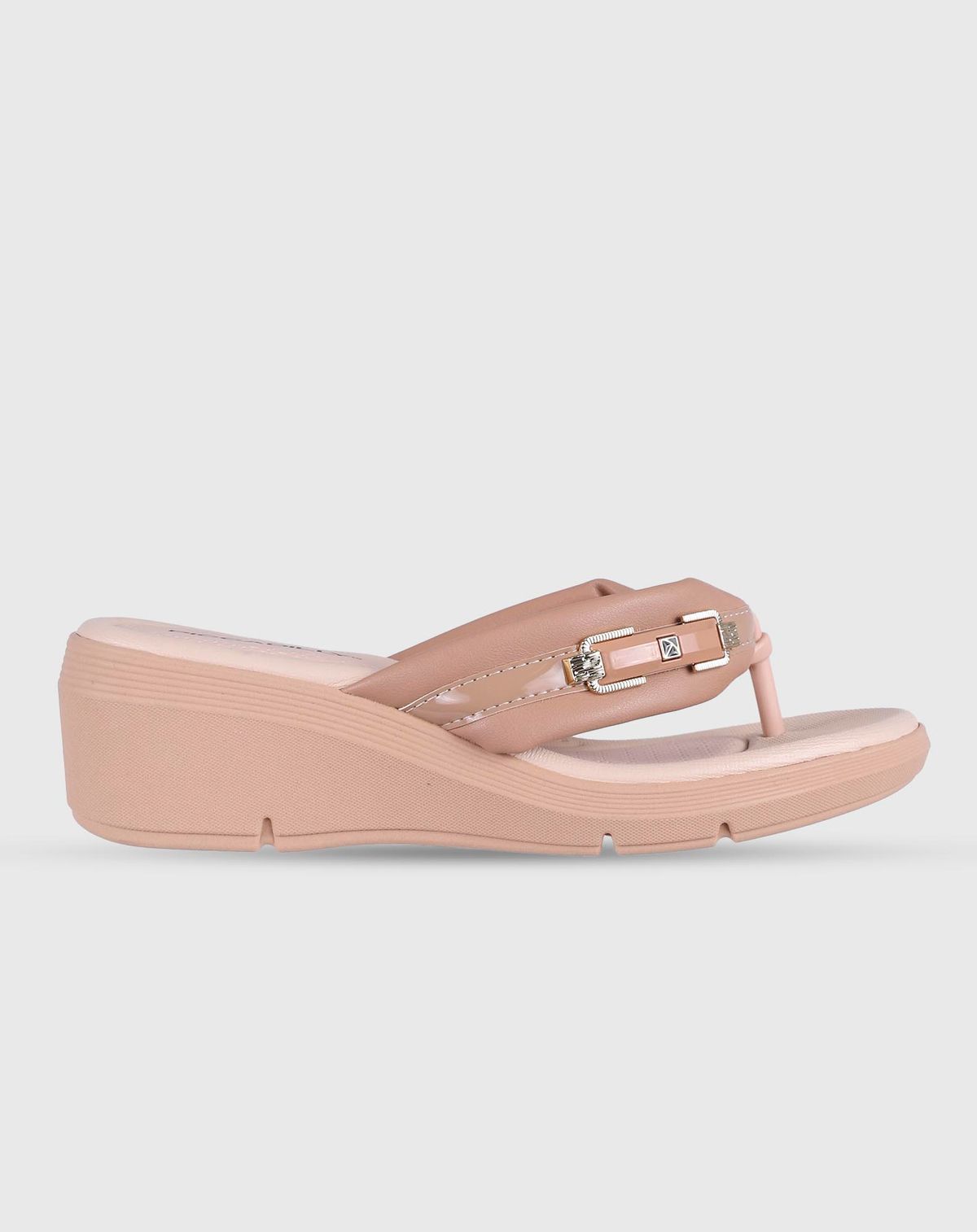 Sandália Slingback Camila Baixa Casual bege - 34