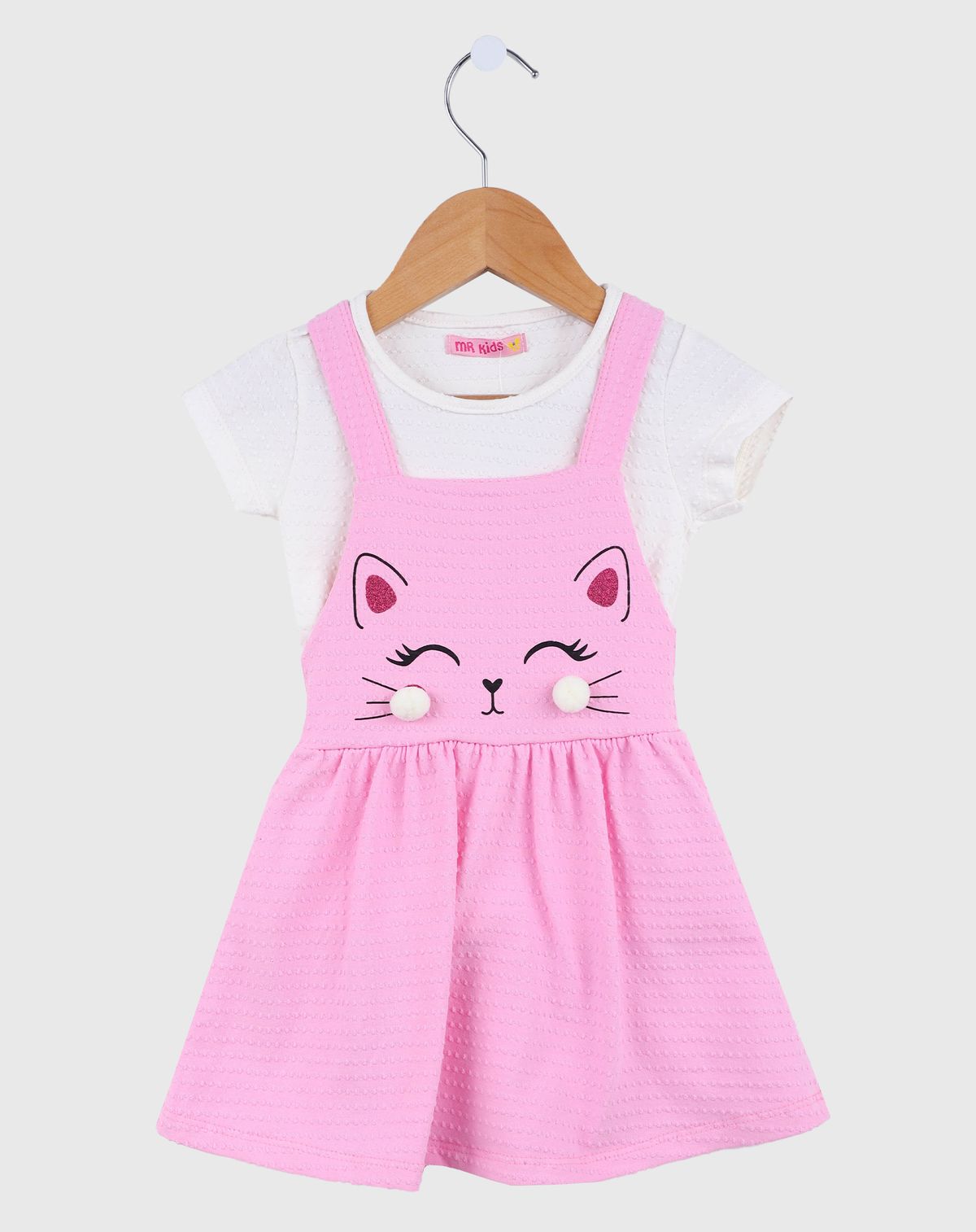 Conjunto Infantil Menina Estampa Gatinho - Tam 1 a 3 anos rosa - 1