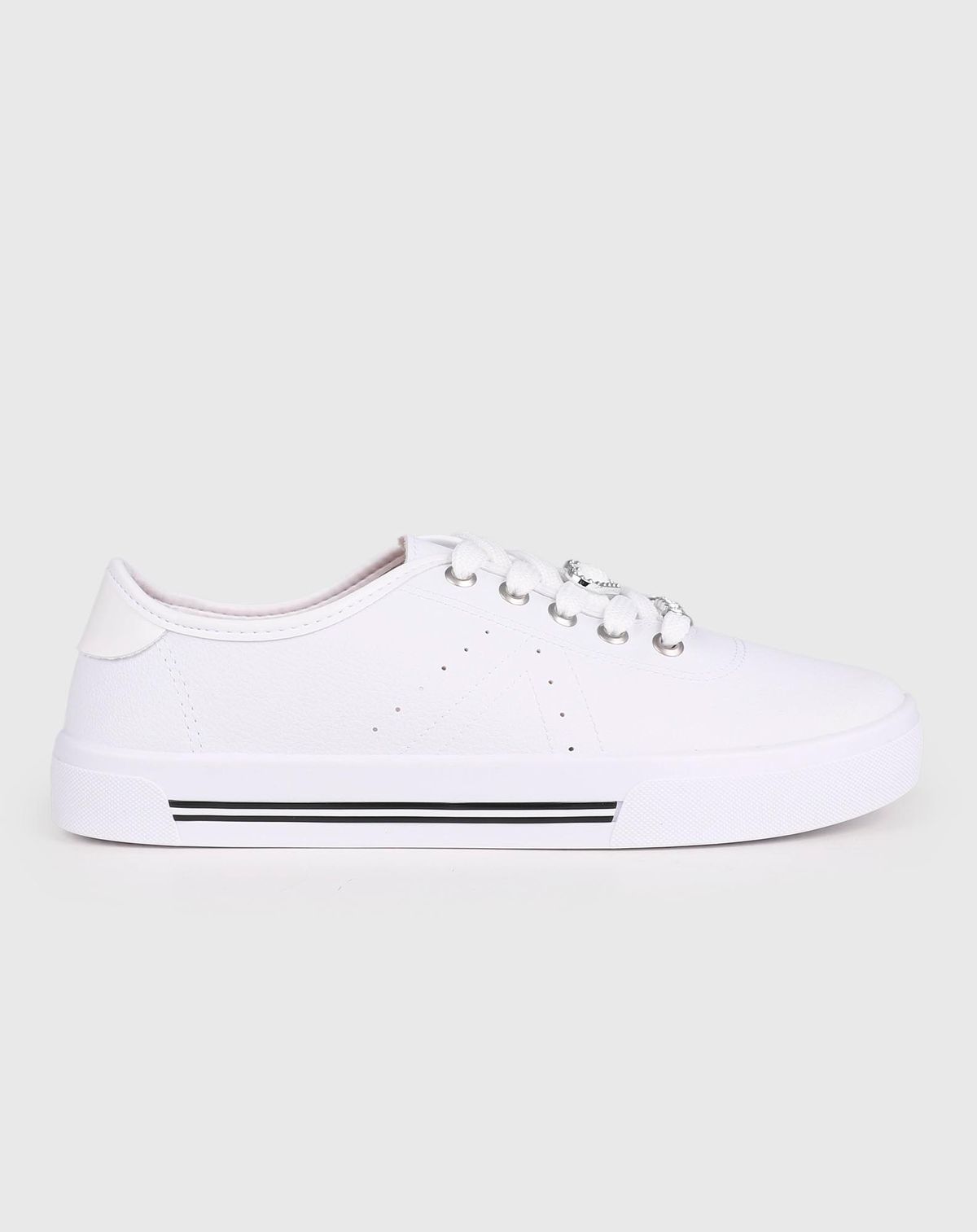 Tênis Feminino Moleca Casual branco/pto - 34