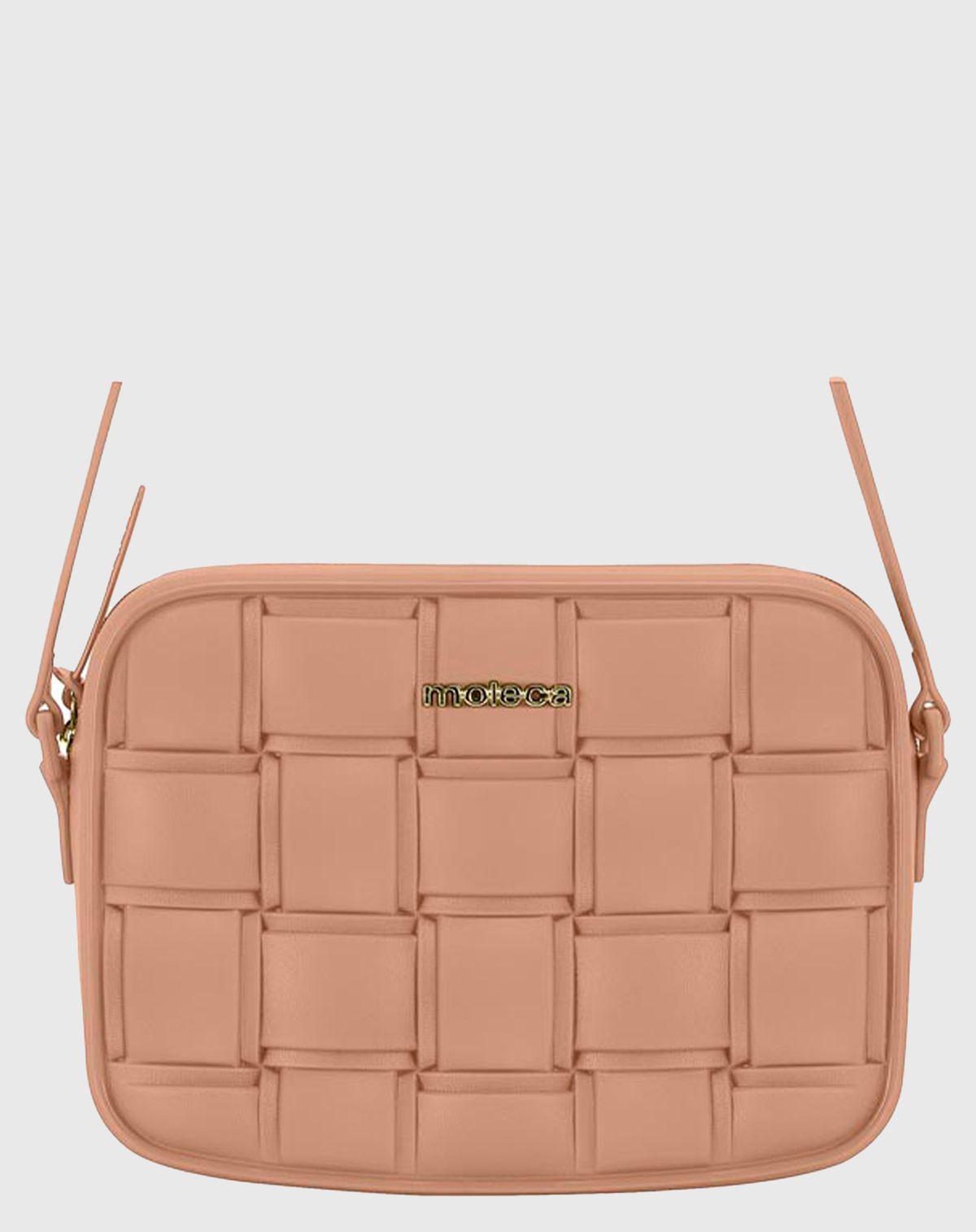 Bolsa Feminina Transversal Retangular Moleca Texturizada nude - u