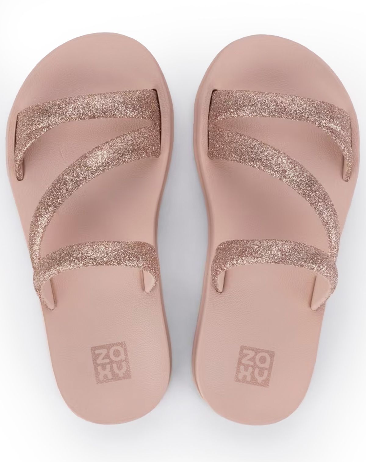 Sandália Slide Infantil Menina Zaxy Shine nude - 28