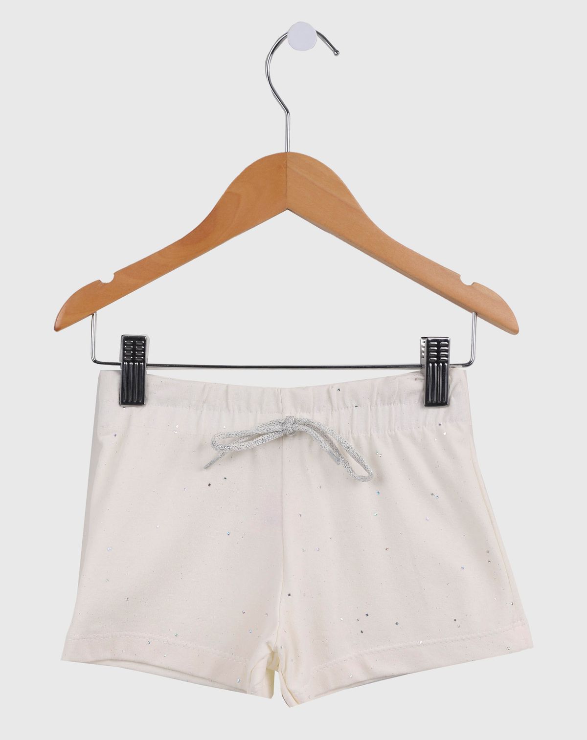 Shorts Infantil Menina Com Cordão Na Cintura - Tam 4  a 8 anos off white - 4