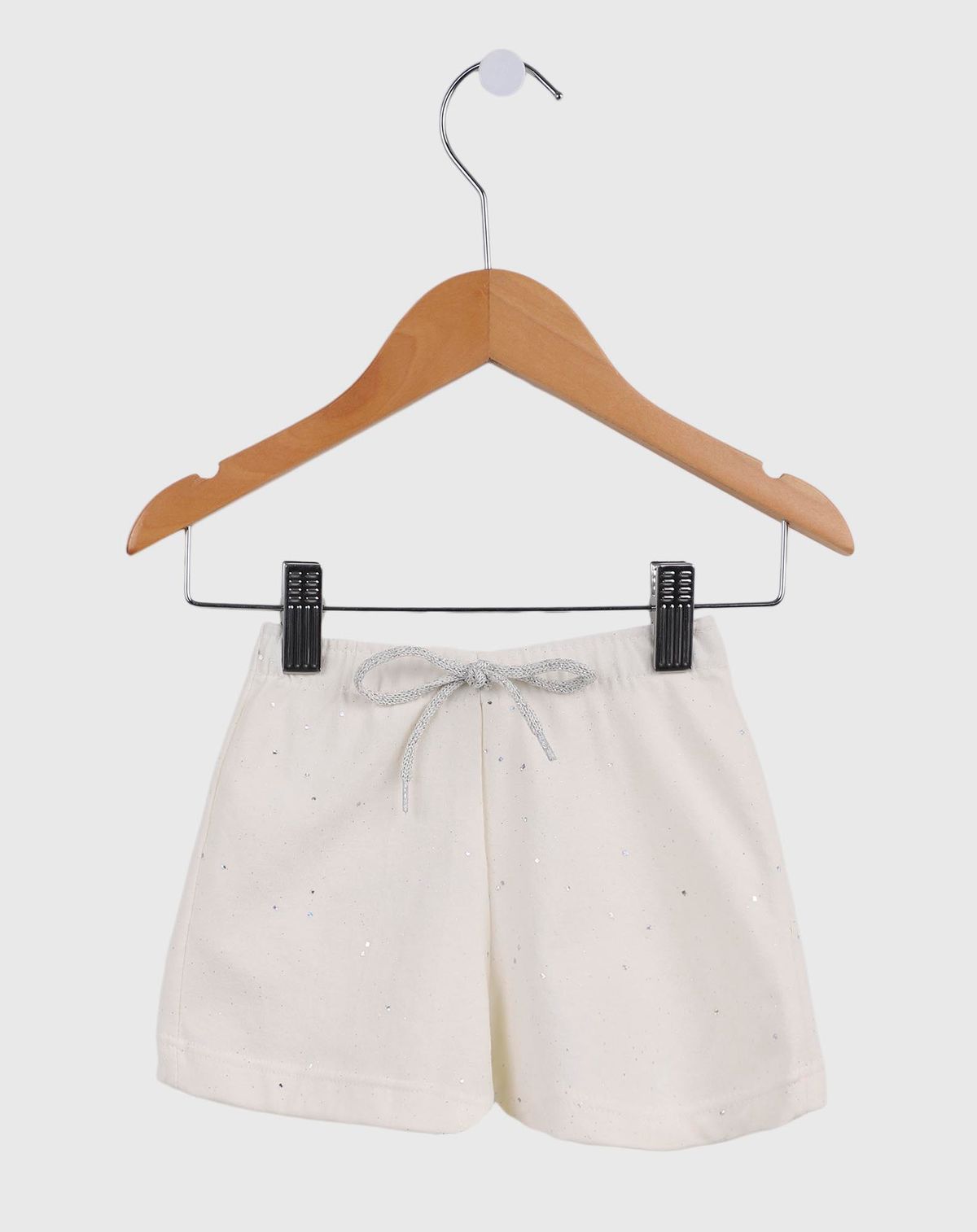 Short Infantil Menina com Cintura Elástica Verão - Tam 1 a 3 anos off white - 1