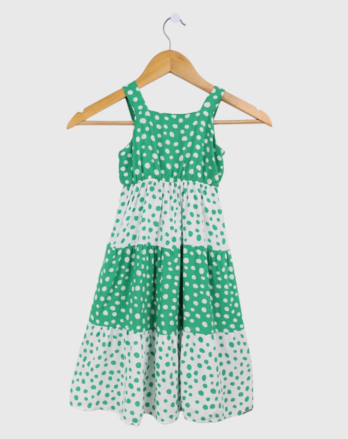 Vestido Infantil Menina Estampado  Casual - Tam 4 a 8 anos verde - 4