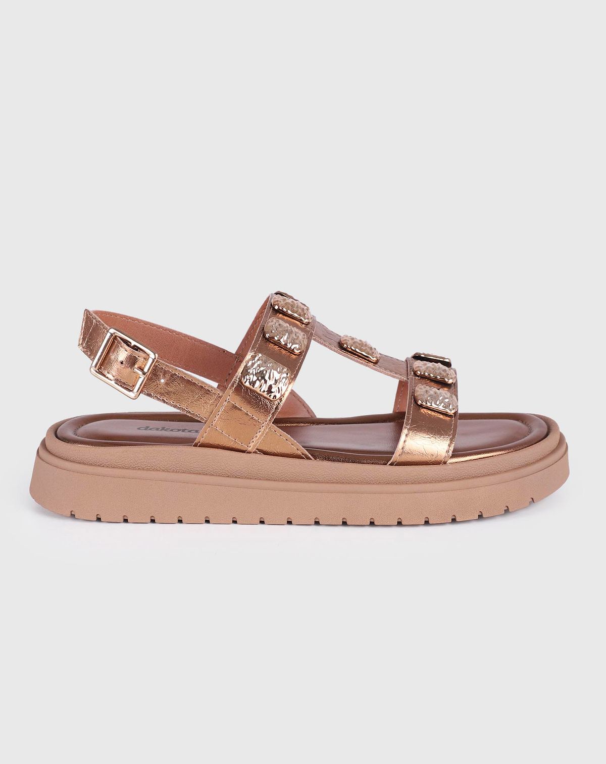 Sandalia Papete Feminina Dakota Casual bronze - 34