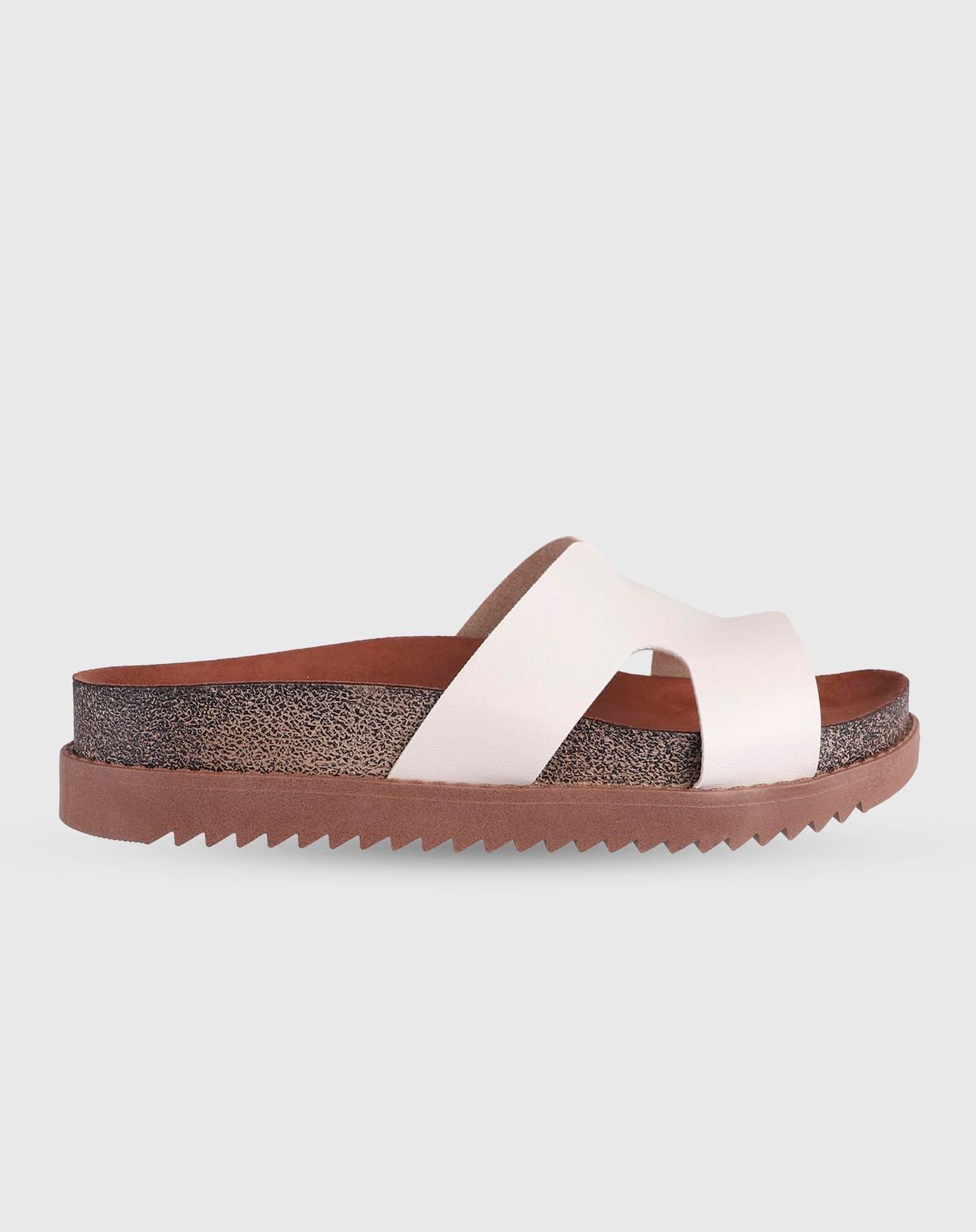 Sandália Feminina Moleca Plataforma Confortável Tamanco branco off - 34